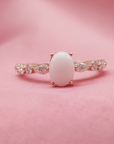 MilkyMemories: Solid Gold Oval Breastmilk Ring