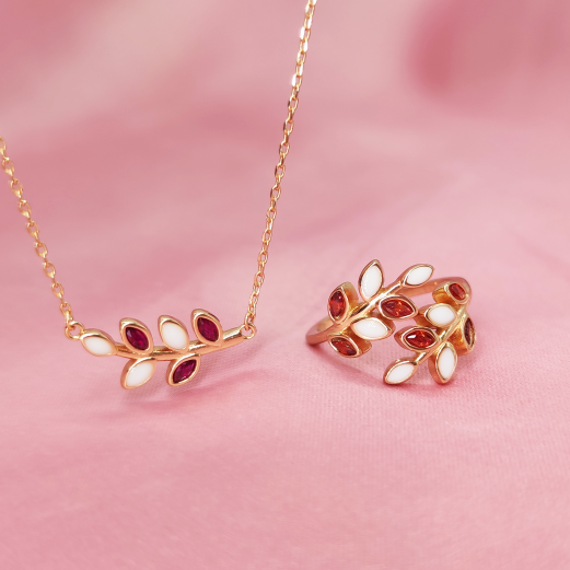 Memorial Nature-Inspired Breast Milk Ring