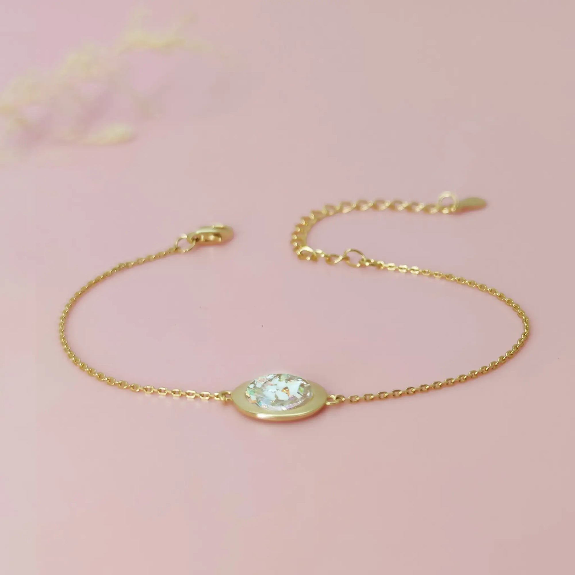 Handcrafted Gold Ashes Bracelet for Cherished Memories