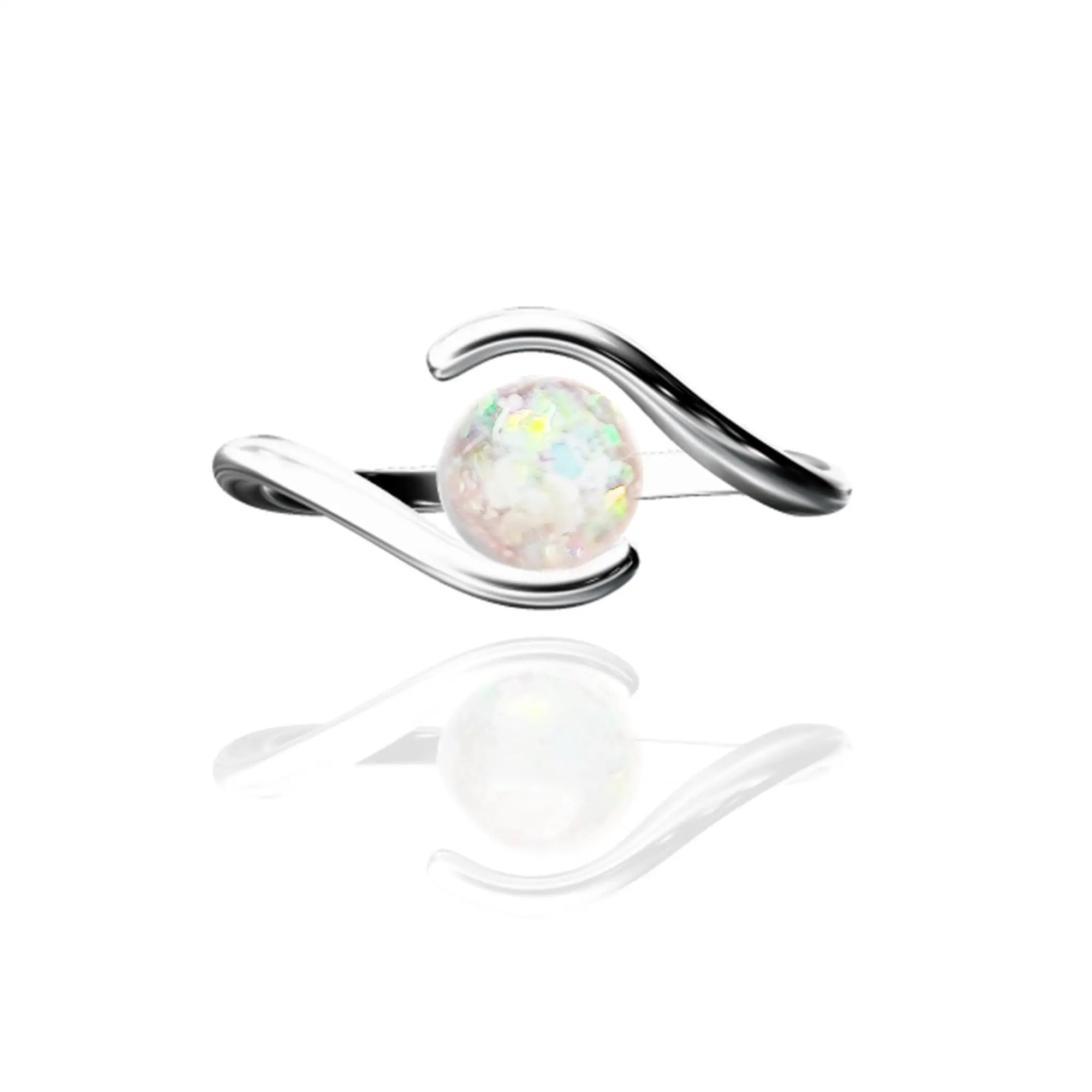 Handcrafted Flowing Light Ashes Ring for Cherished Memories