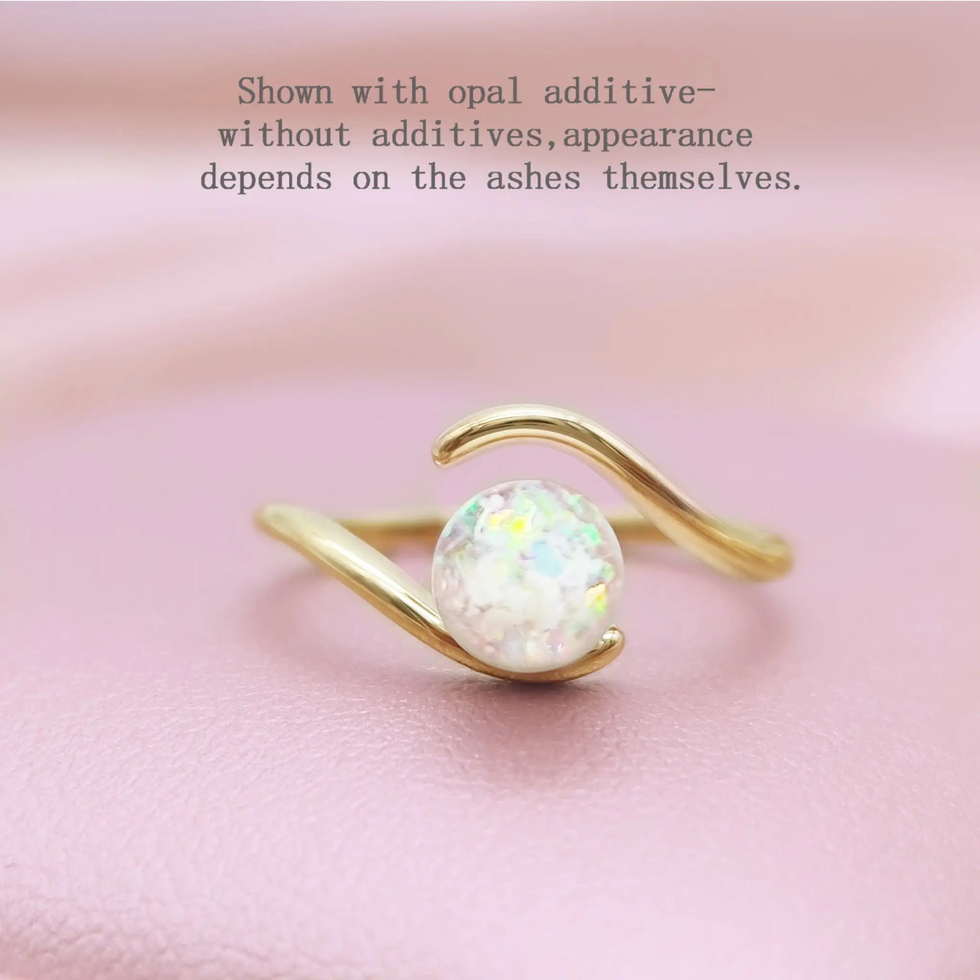 Handcrafted Flowing Light Ashes Ring for Cherished Memories