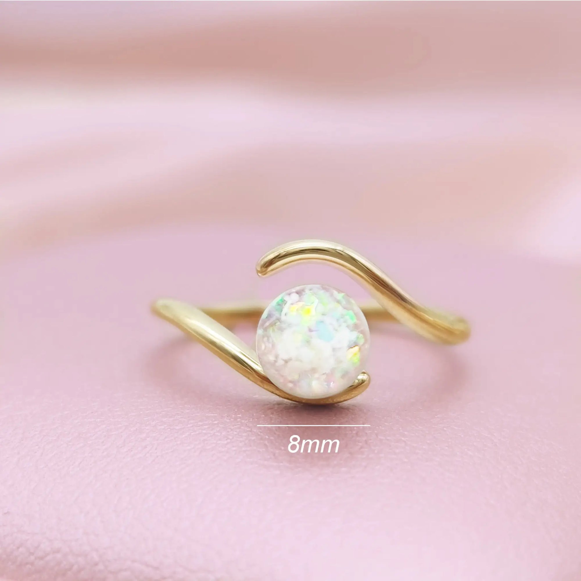 Handcrafted Flowing Light Ashes Ring for Cherished Memories