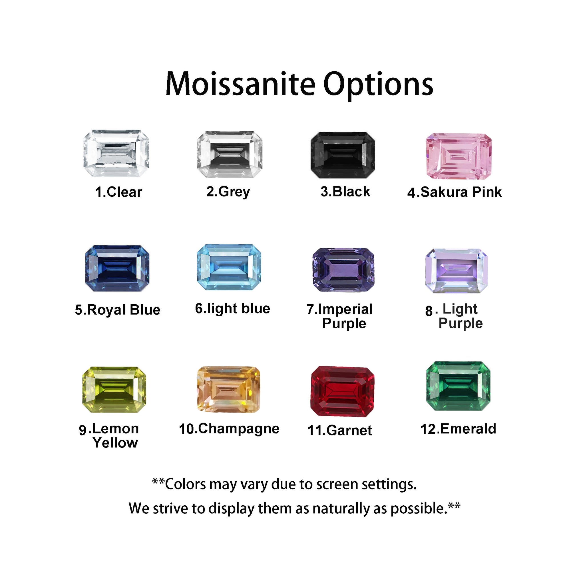 Elegant Brightness: Emerald Cut Moissanite Ashes Ring