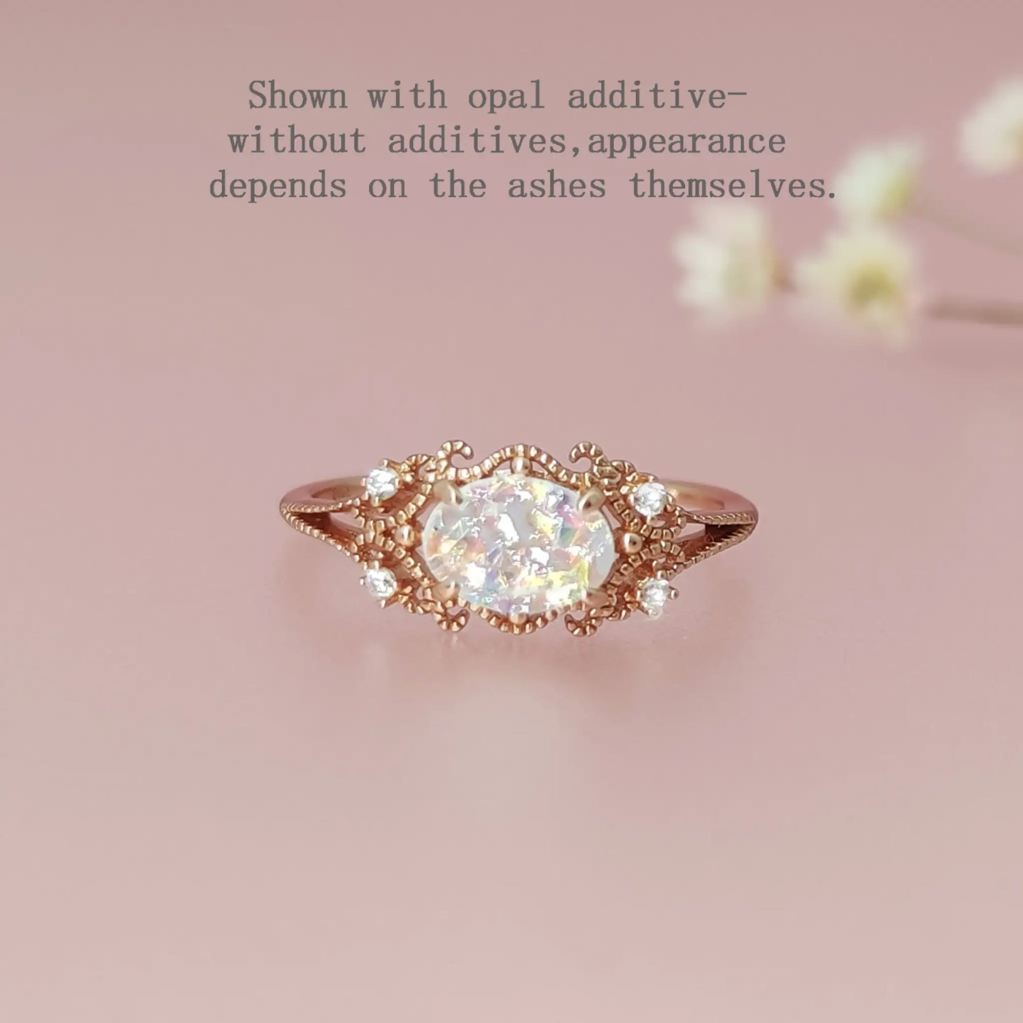 Enchanted Lace Ashes Ring: Forever in Your Heart