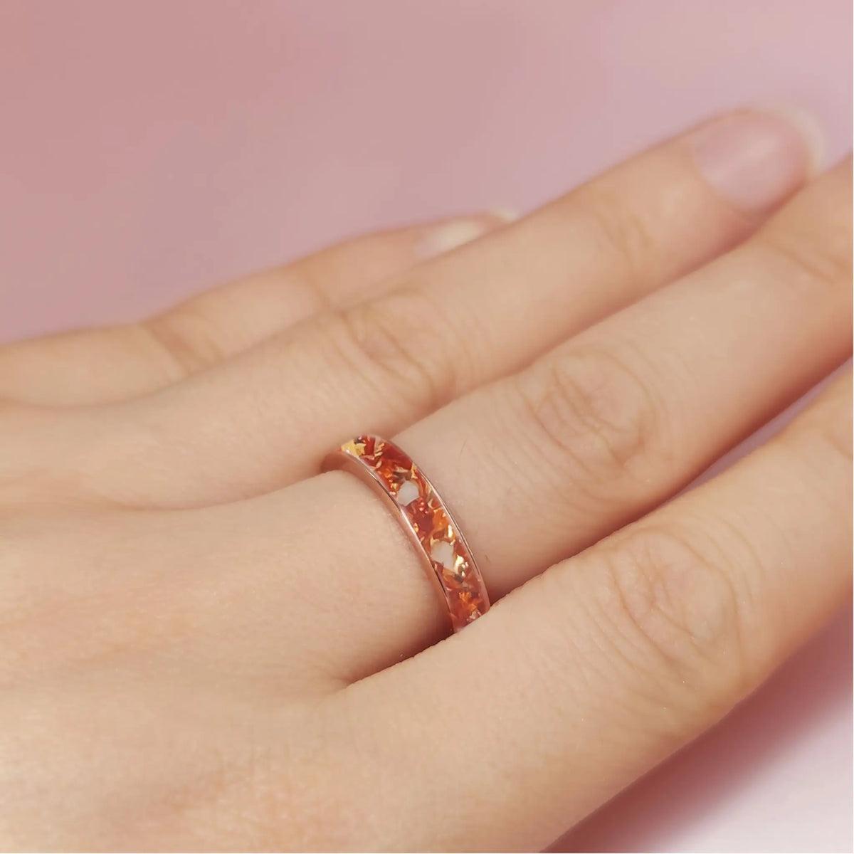 Ash Rings Band Handcrafted Ashes Ring - Sleek 3mm Memory Band – Love Catcher
