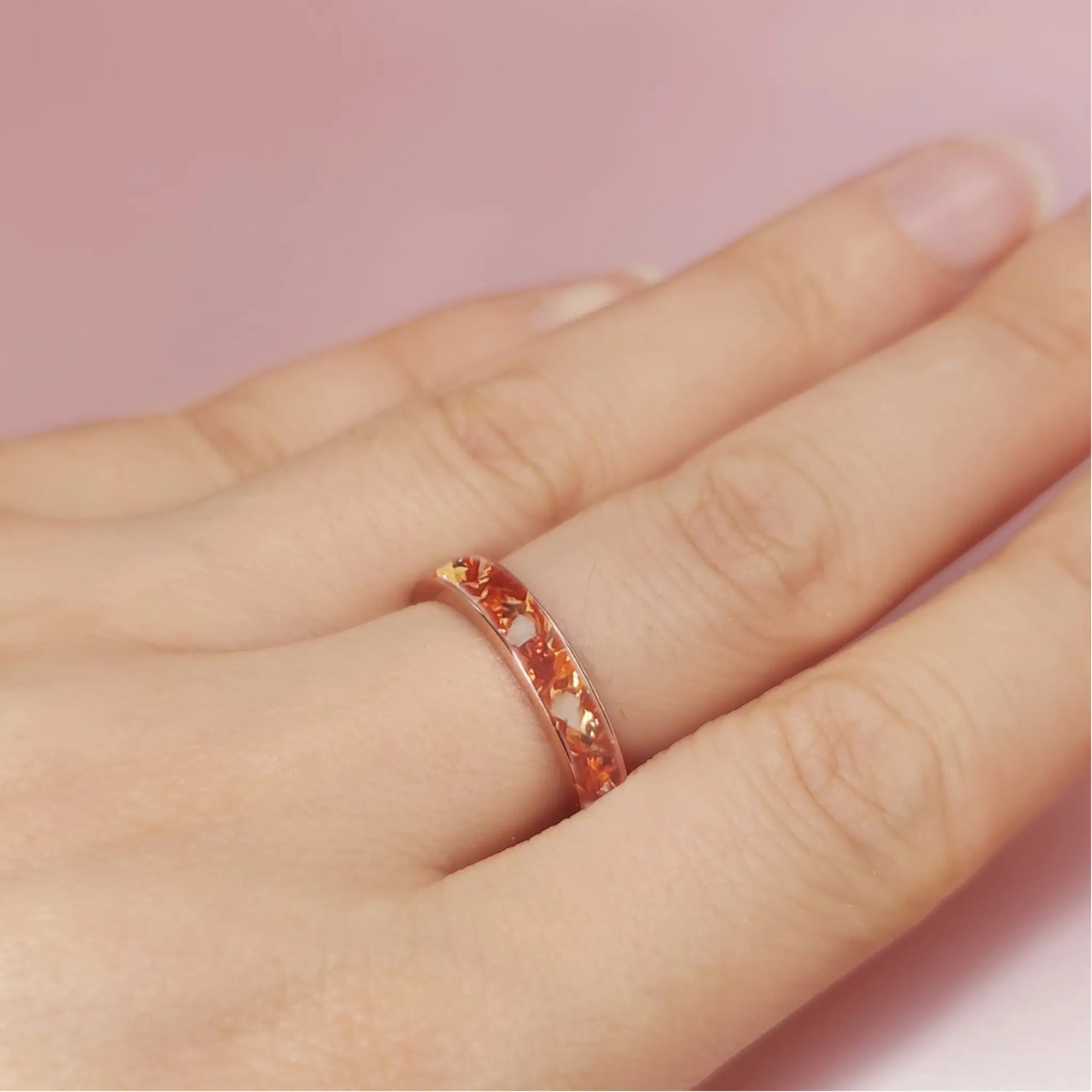 Handcrafted Ashes Ring - Sleek 3mm Memory Band