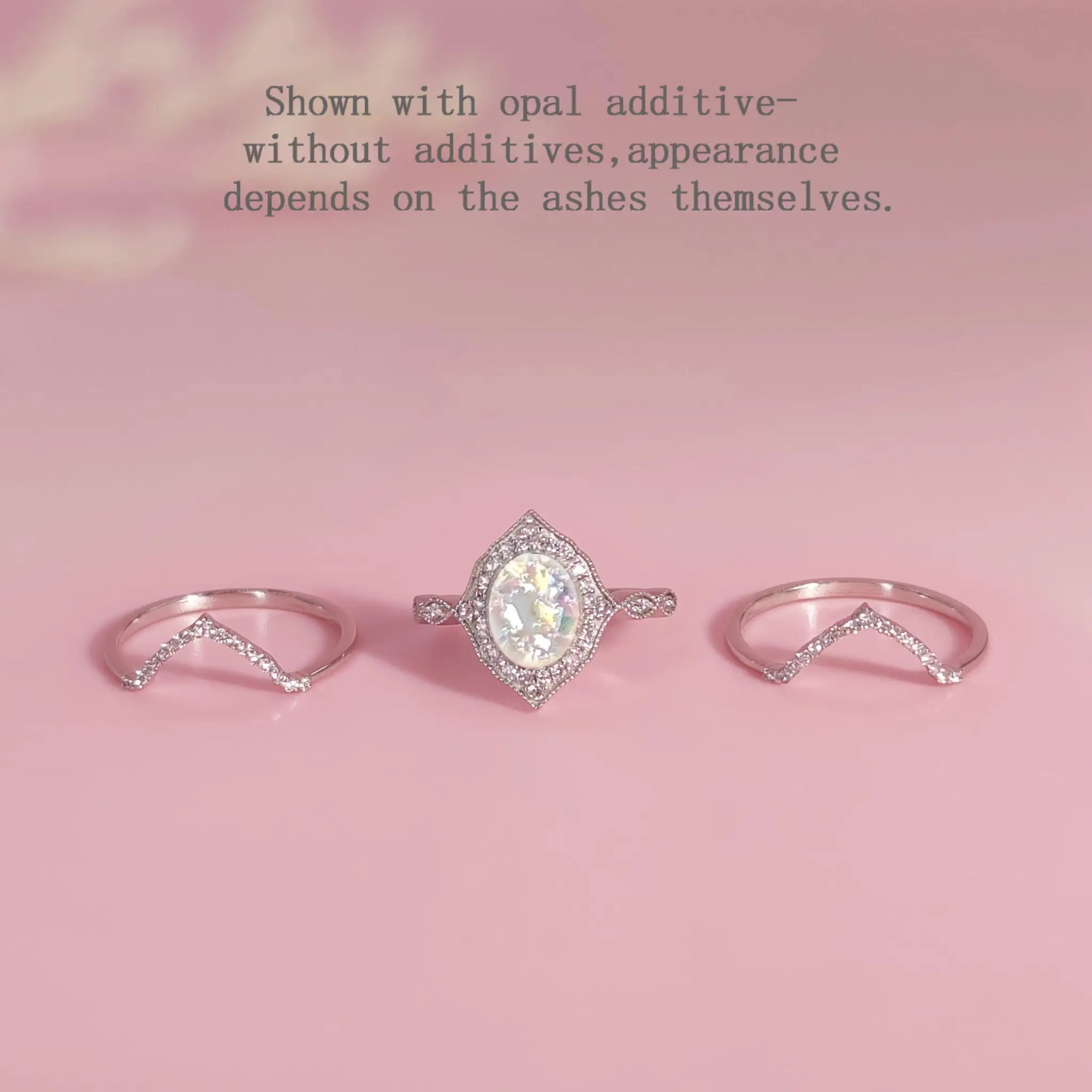 Eternal Eye Ashes Ring Set - Memorial Jewelry Keepsake