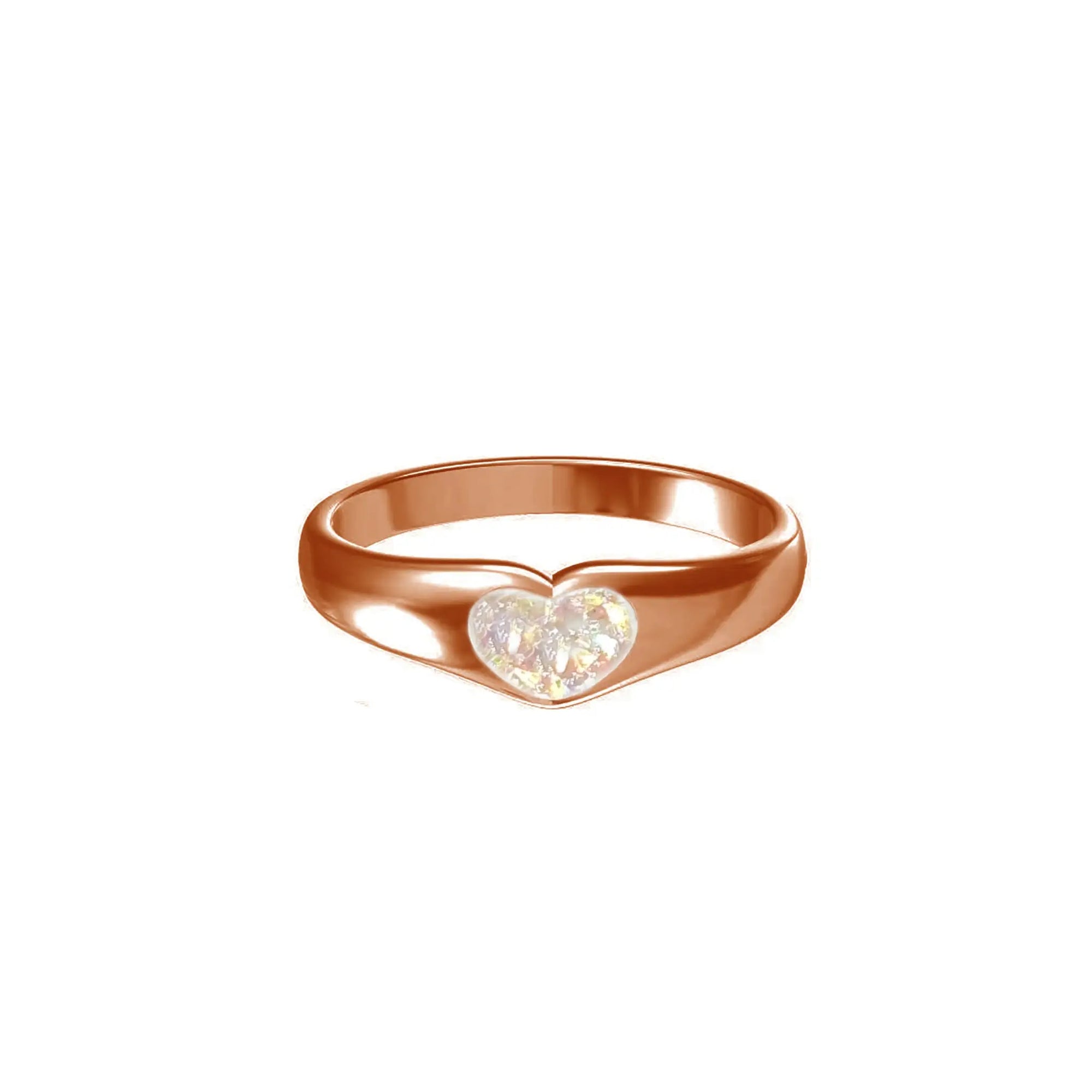 Eternal Heart: Elegant Ashes Memorial Ring