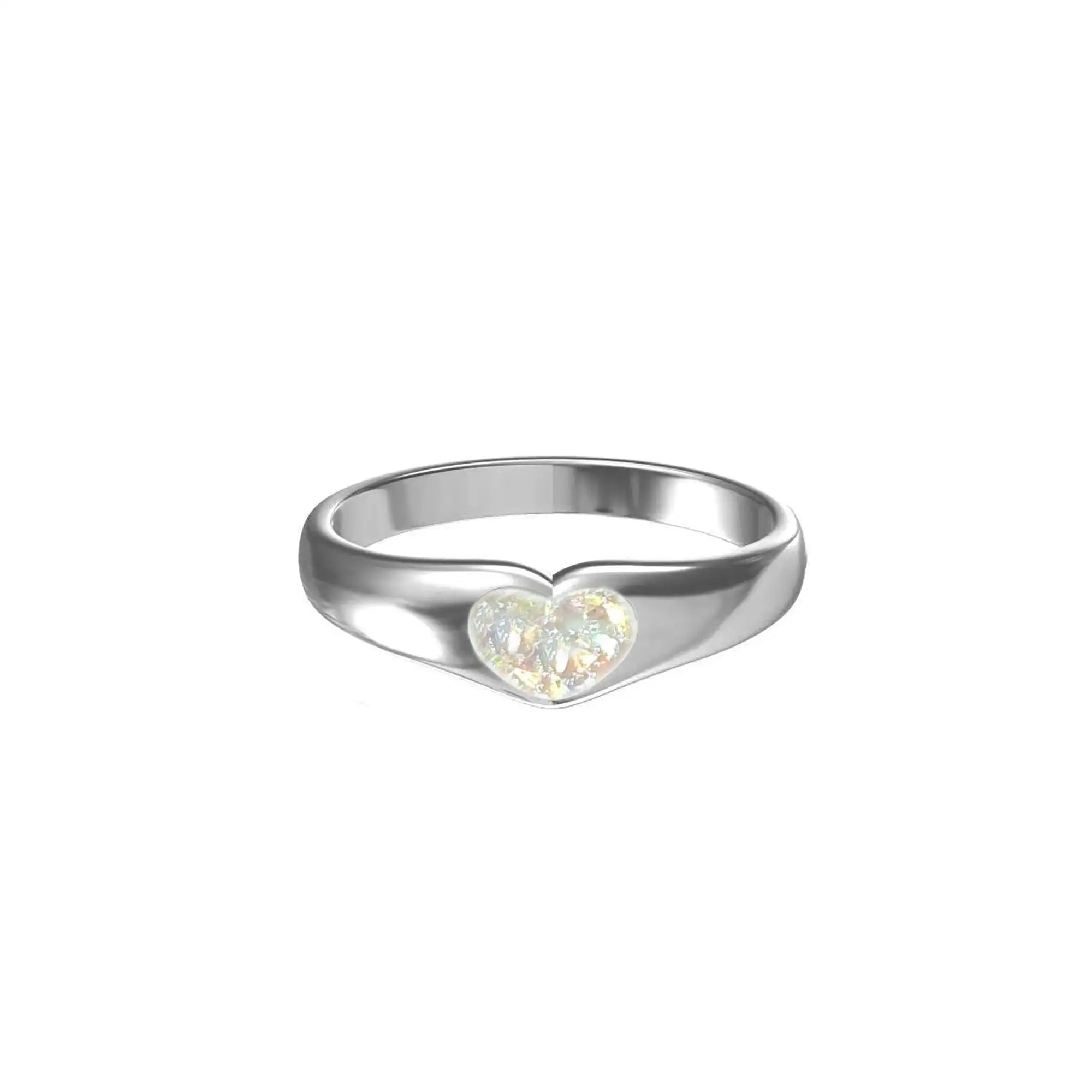 Eternal Heart: Elegant Ashes Memorial Ring