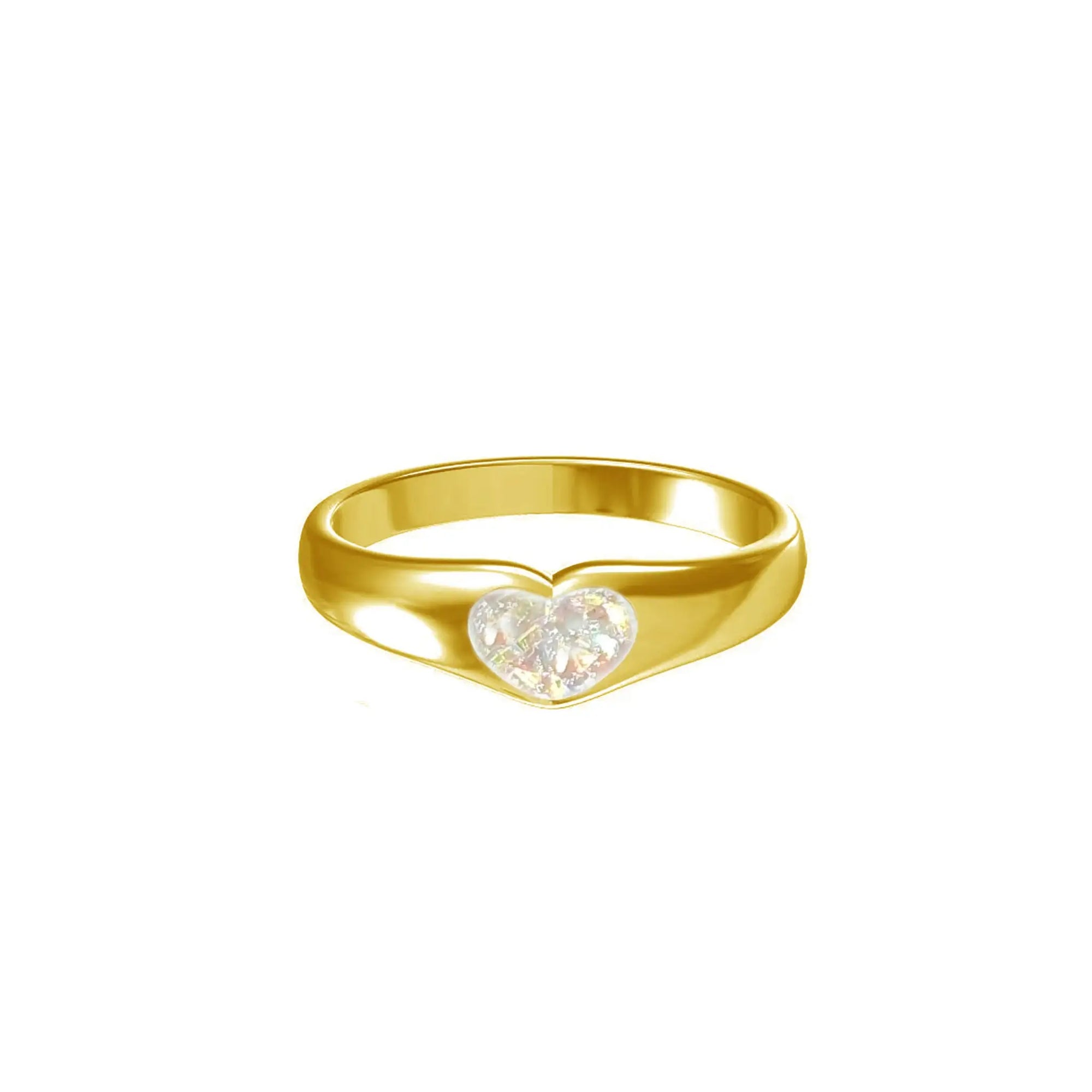 Eternal Heart: Elegant Ashes Memorial Ring