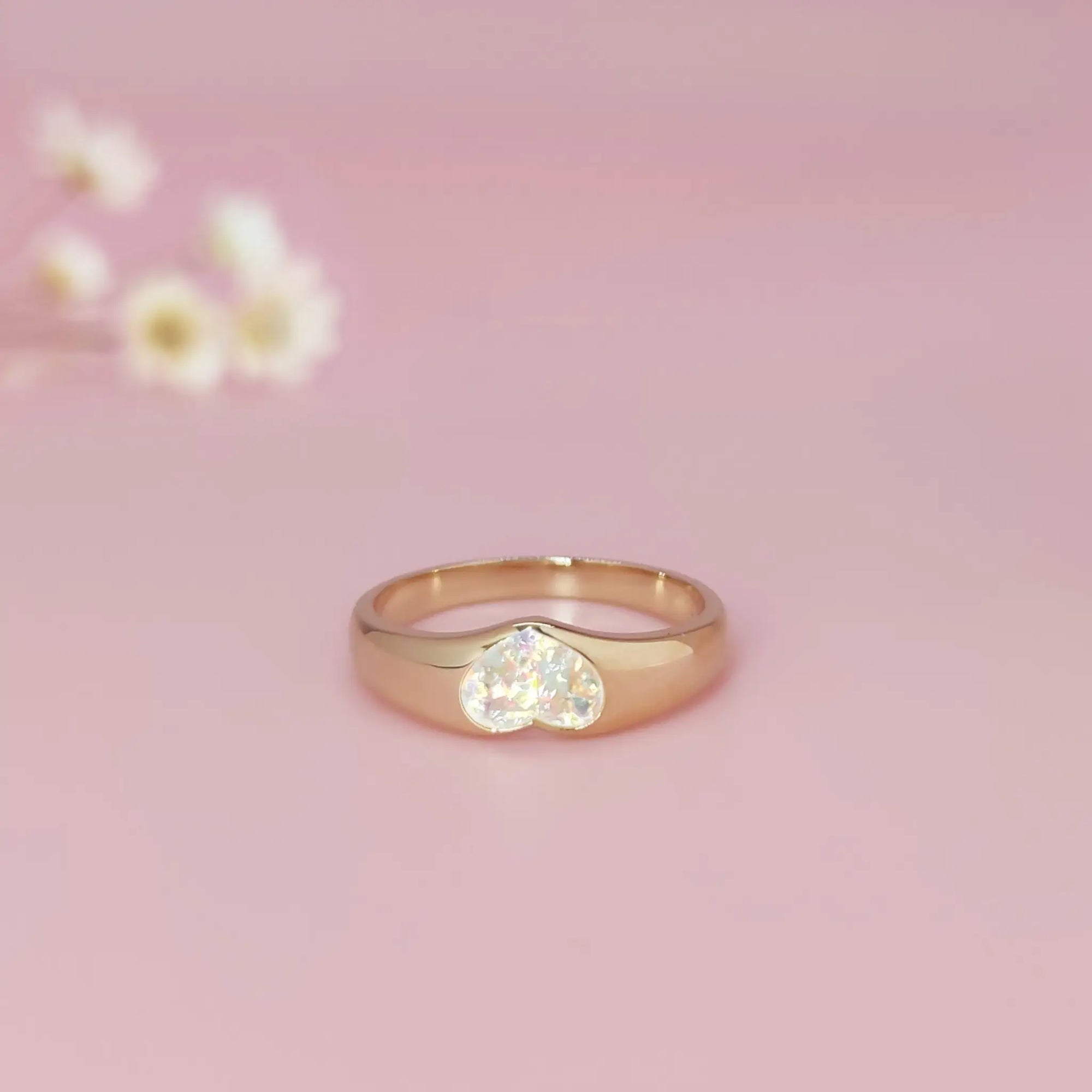 Eternal Heart: Elegant Ashes Memorial Ring