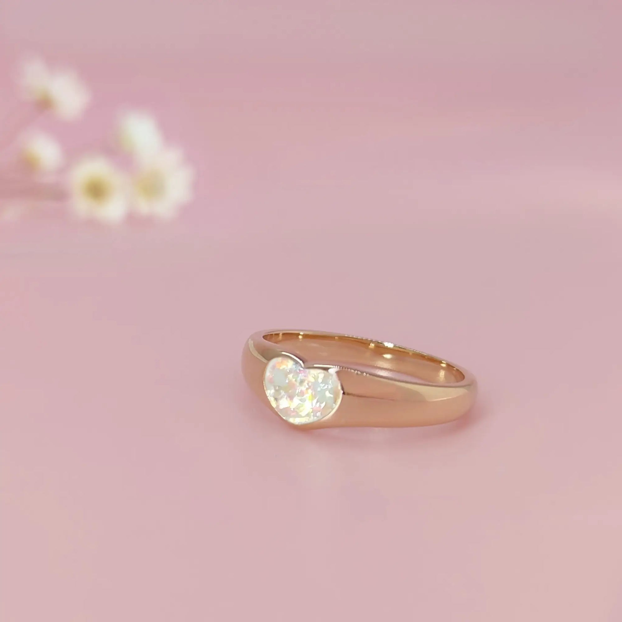 Eternal Heart: Elegant Ashes Memorial Ring