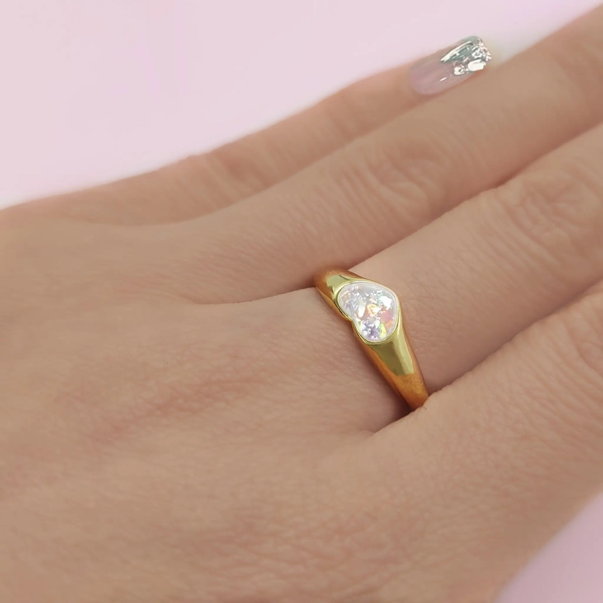 Eternal Heart: Elegant Ashes Memorial Ring