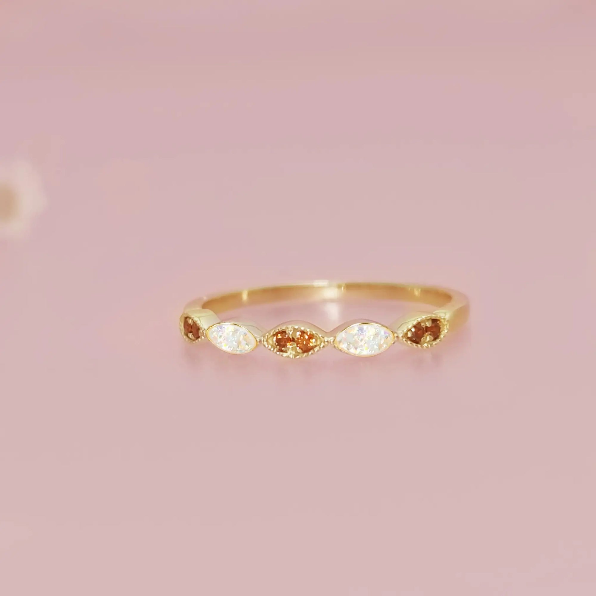 Personalized Sunset Memory Ashes Ring for Loved Ones