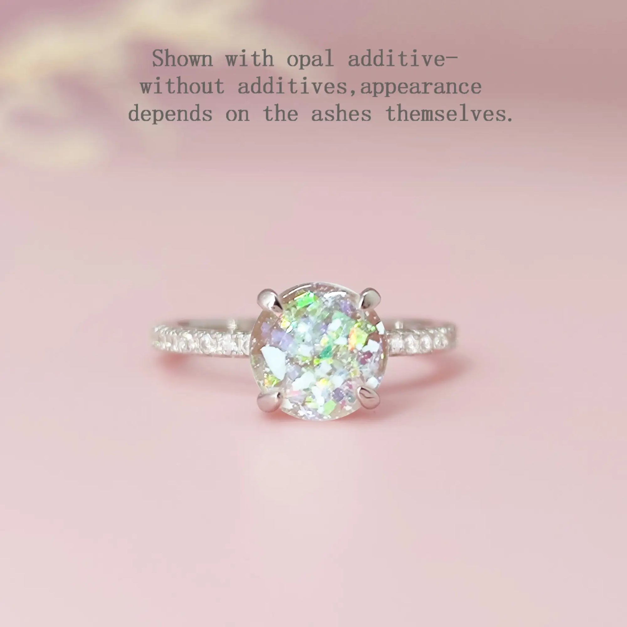 Iridescent Ashes Ring | Memorial Keepsake Jewelry