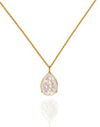 Glisten Drop: Gold Teardrop Memorial Ashes Necklace