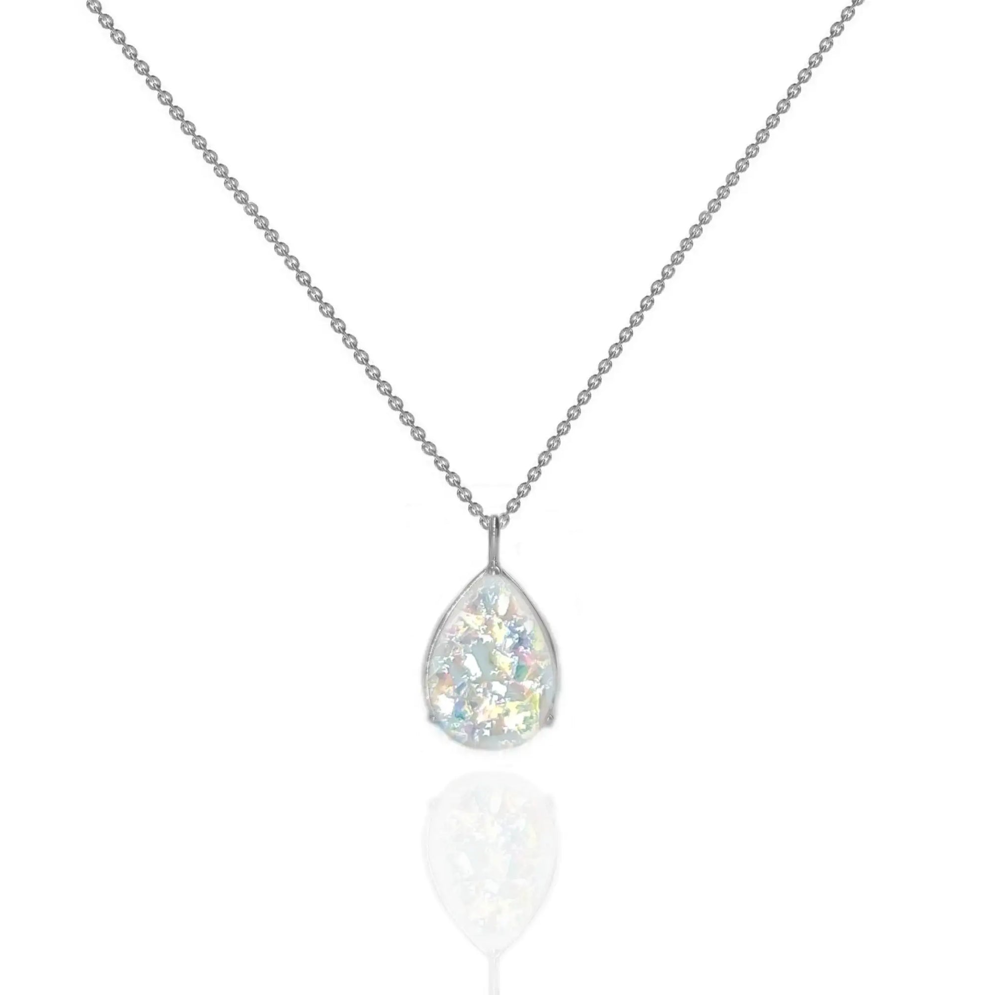 Glisten Drop: Gold Teardrop Memorial Ashes Necklace