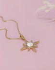 Radiant Sun Ashes Necklace - Memorial Keepsake Jewelry