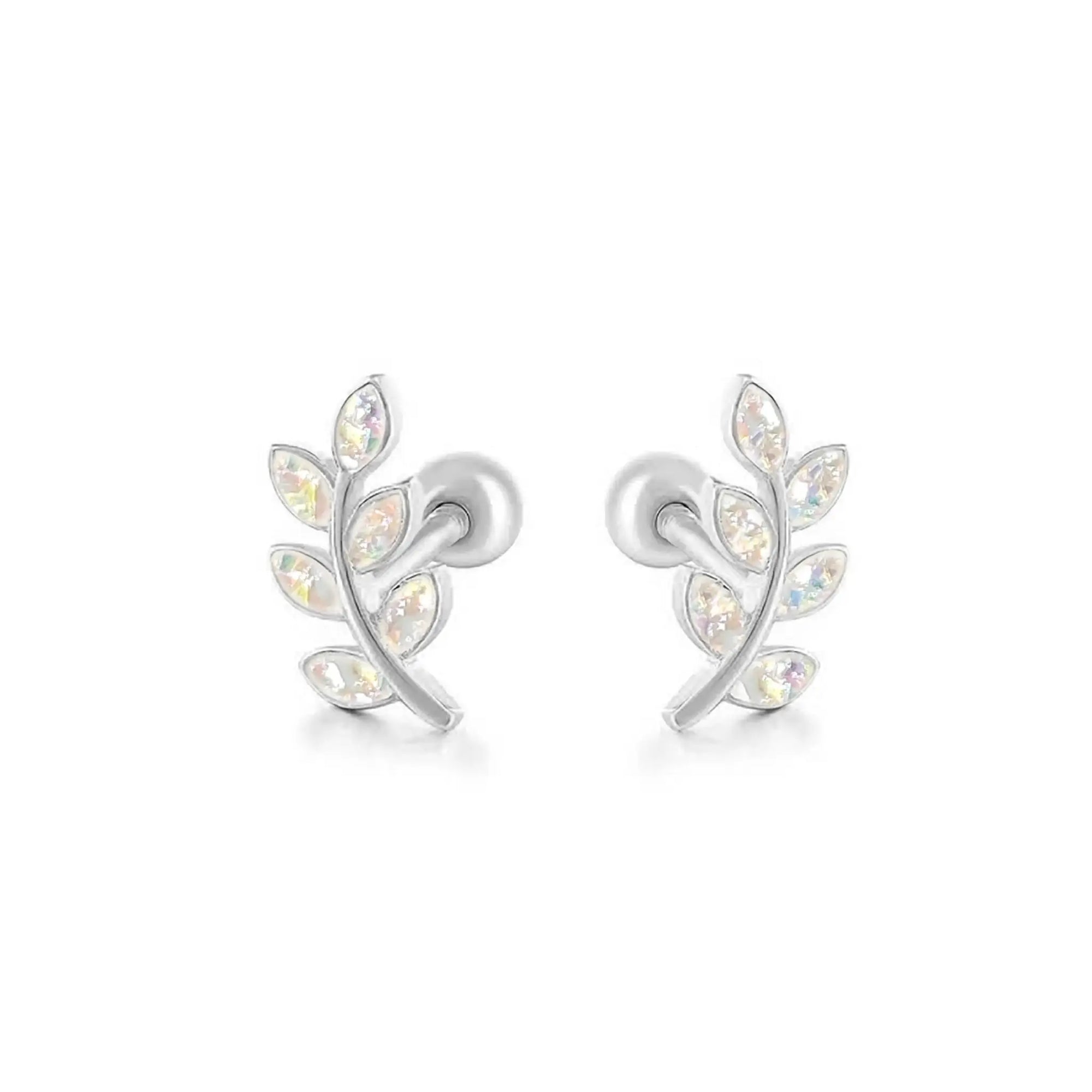 Handcrafted Golden Laurel Ashes Earrings for Remembrance