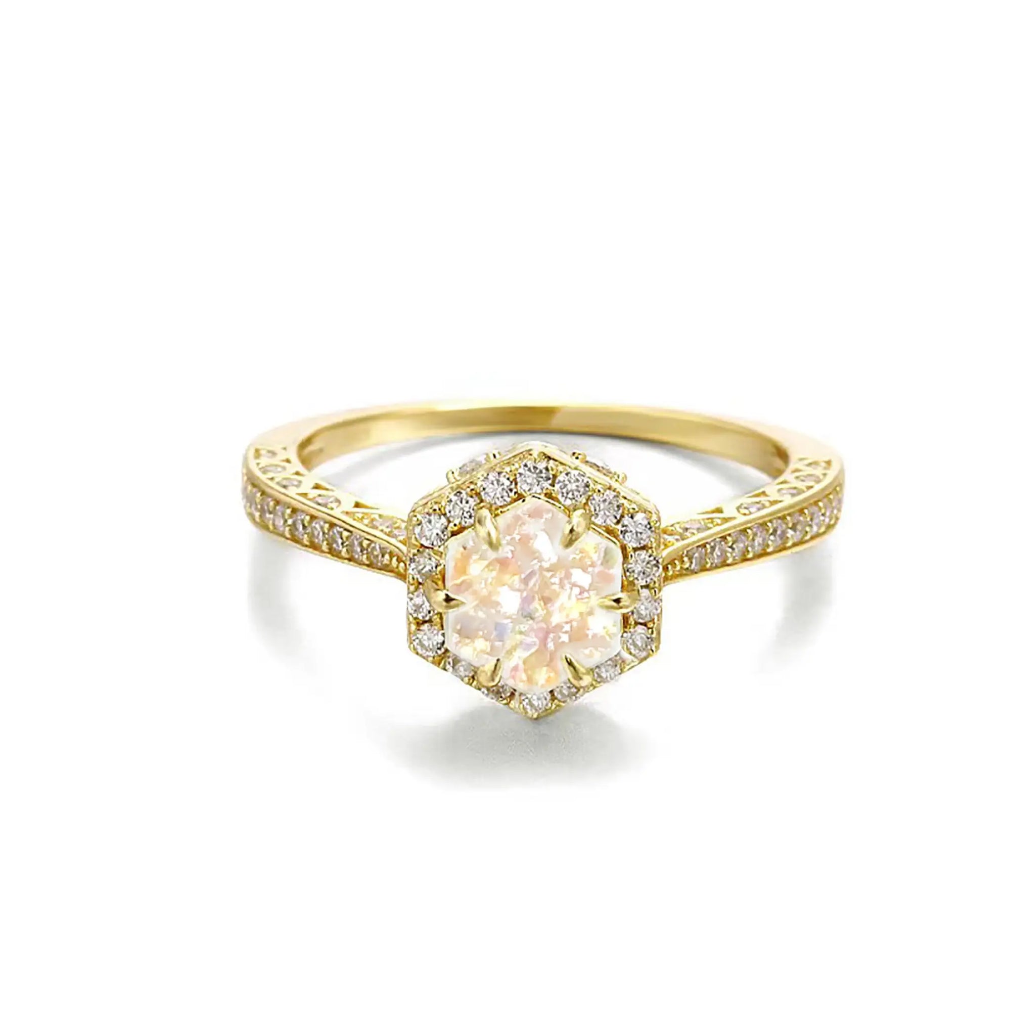 Honeycomb Grace Ashes Ring: A Love Tribute