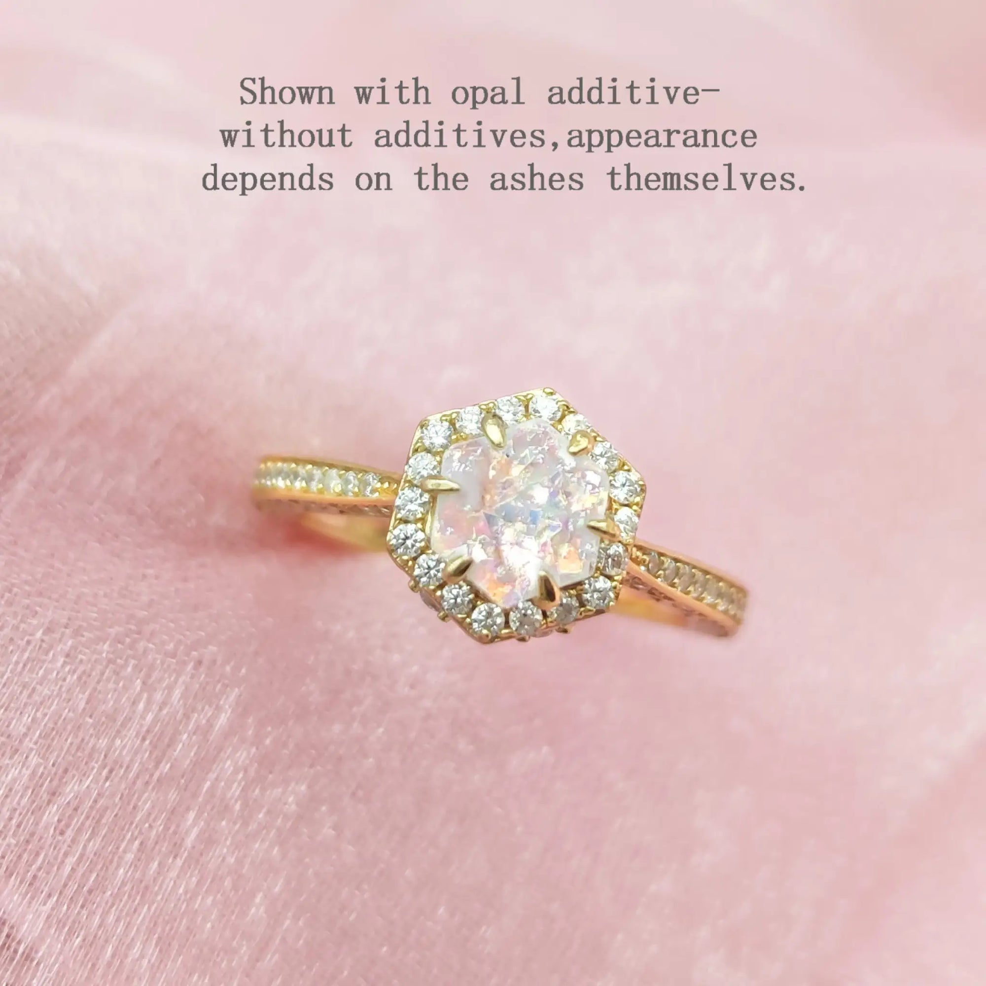 Honeycomb Grace Ashes Ring: A Love Tribute