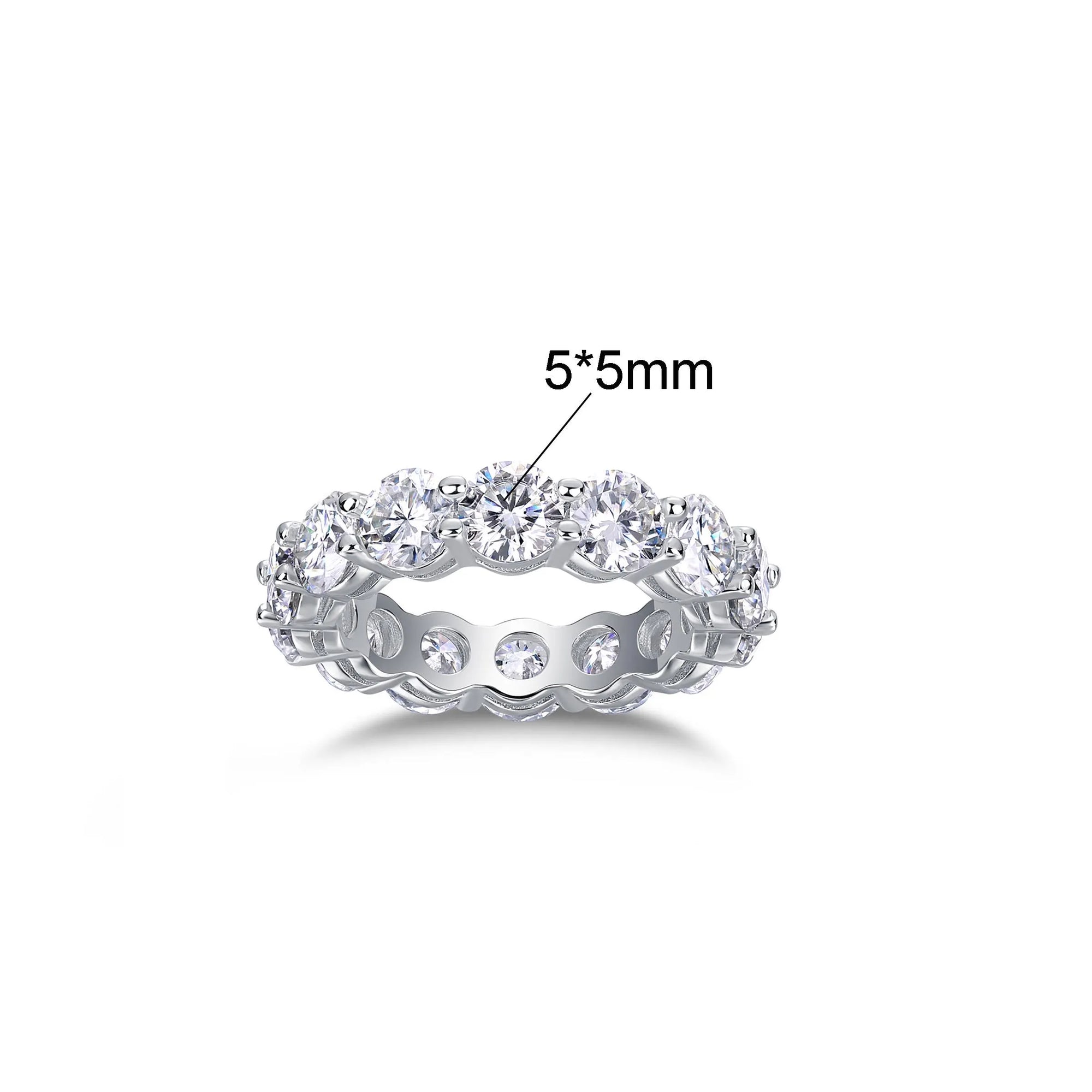 Eternity Embrace: Full Band Birthstone Stackable Moissanite Ashes Ring