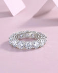 Eternity Embrace: Full Band Birthstone Stackable Moissanite Ashes Ring