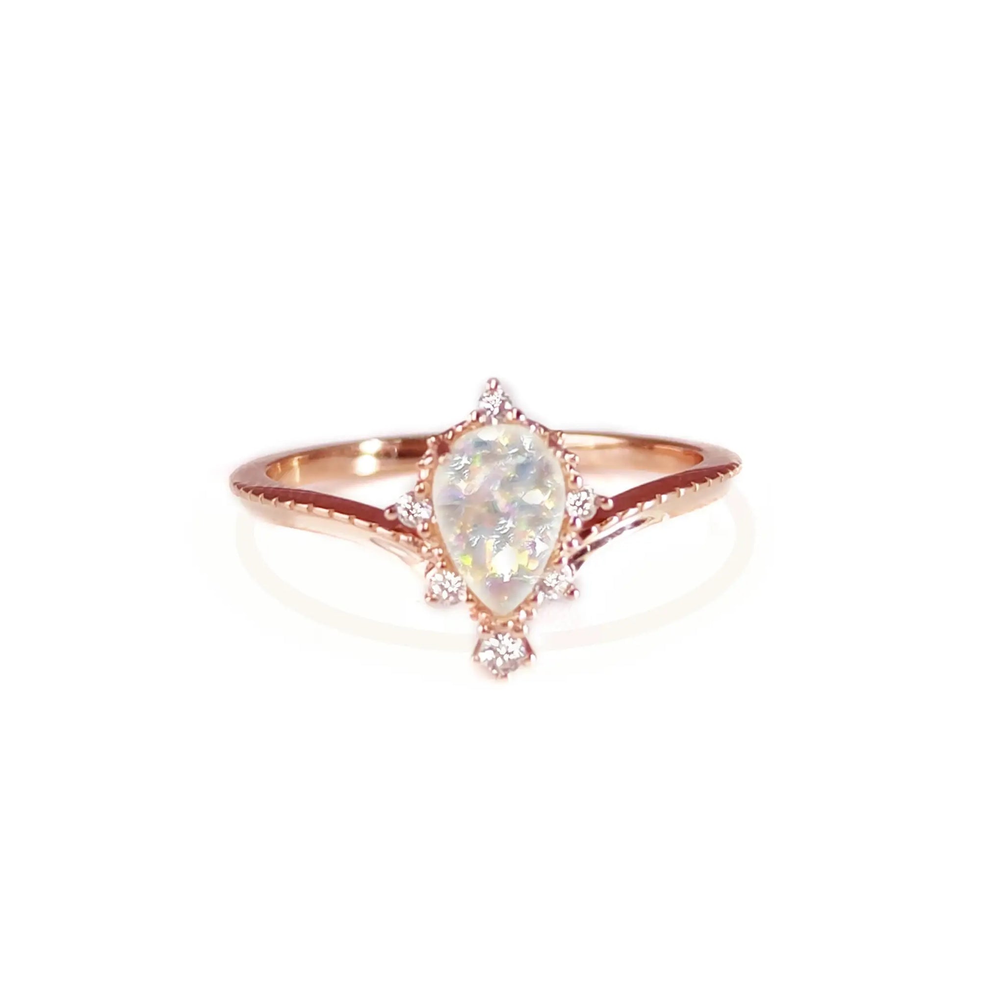 Teardrop Ashes Ring - Elegant Memorial Jewelry