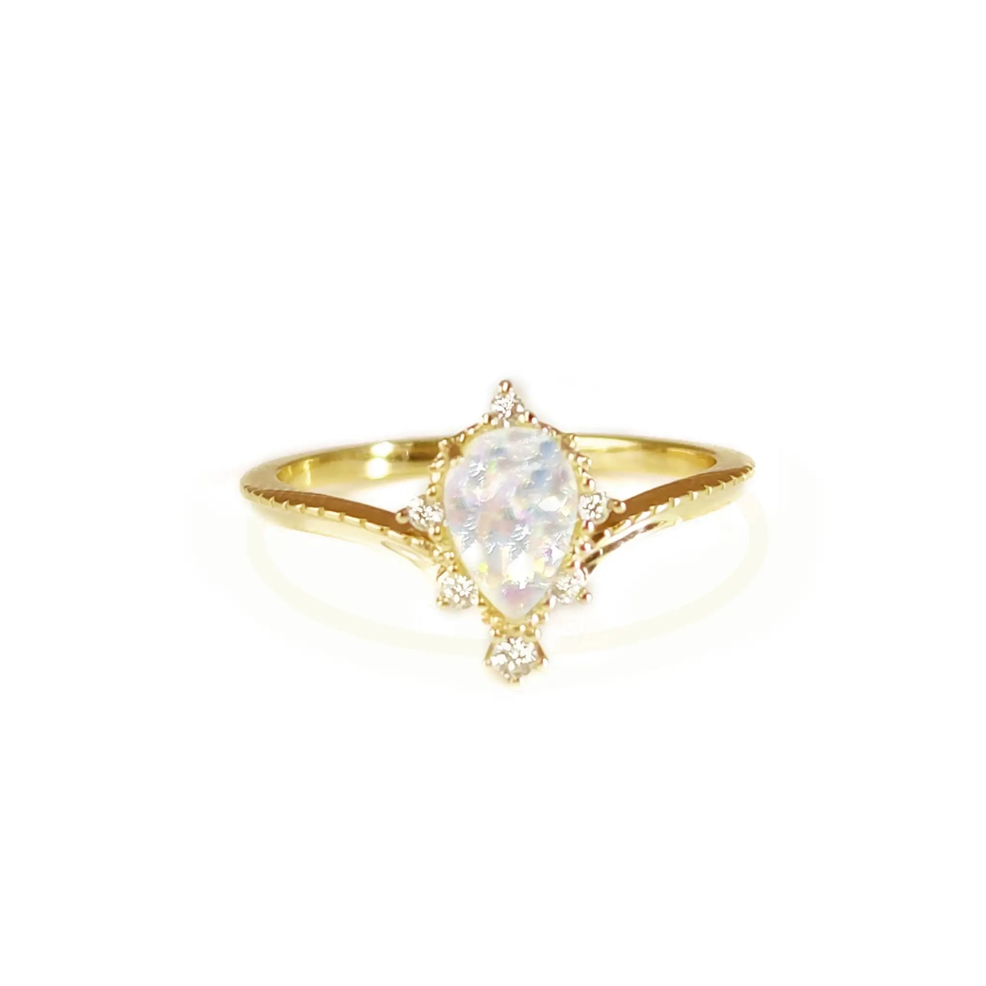 Teardrop Ashes Ring - Elegant Memorial Jewelry