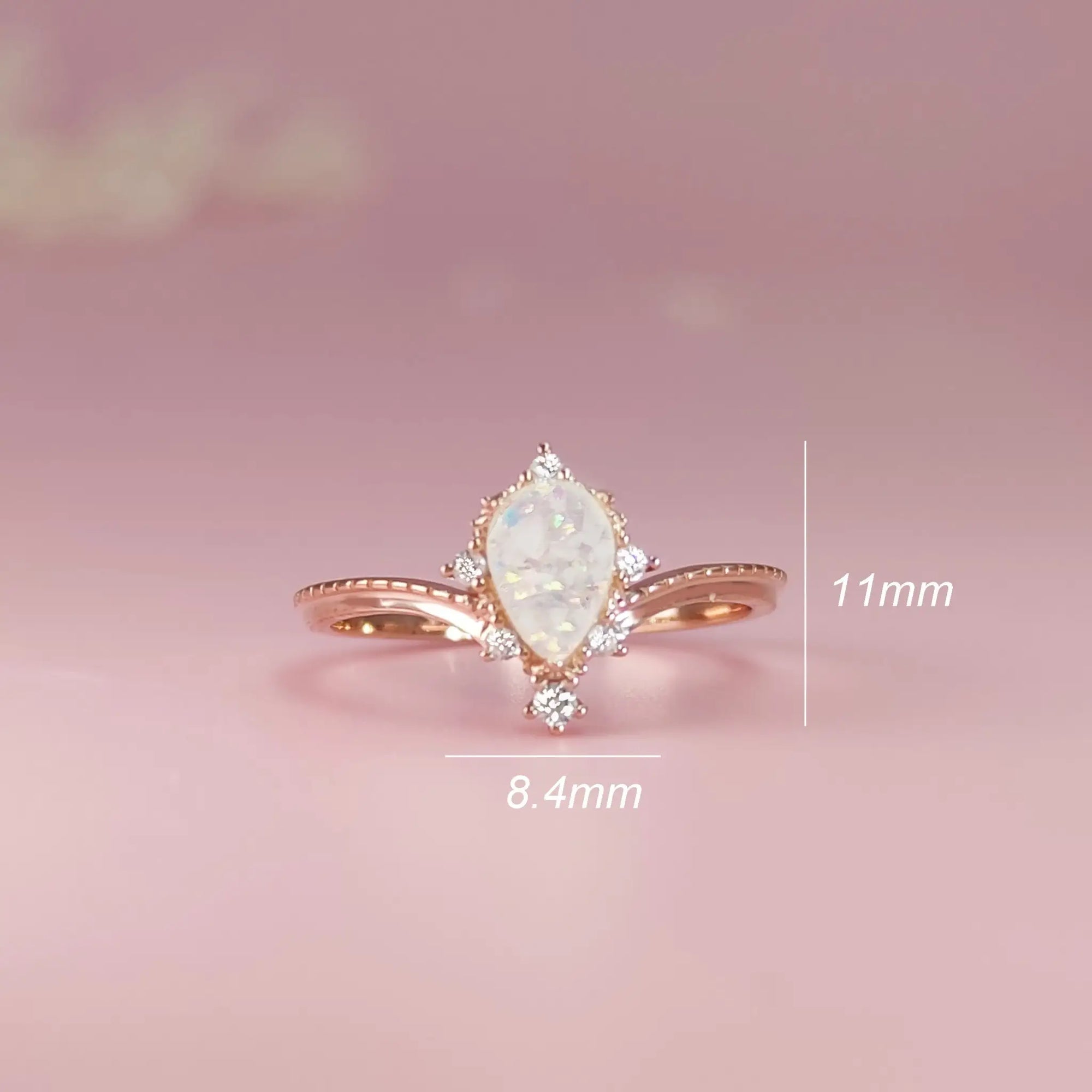 Teardrop Ashes Ring - Elegant Memorial Jewelry