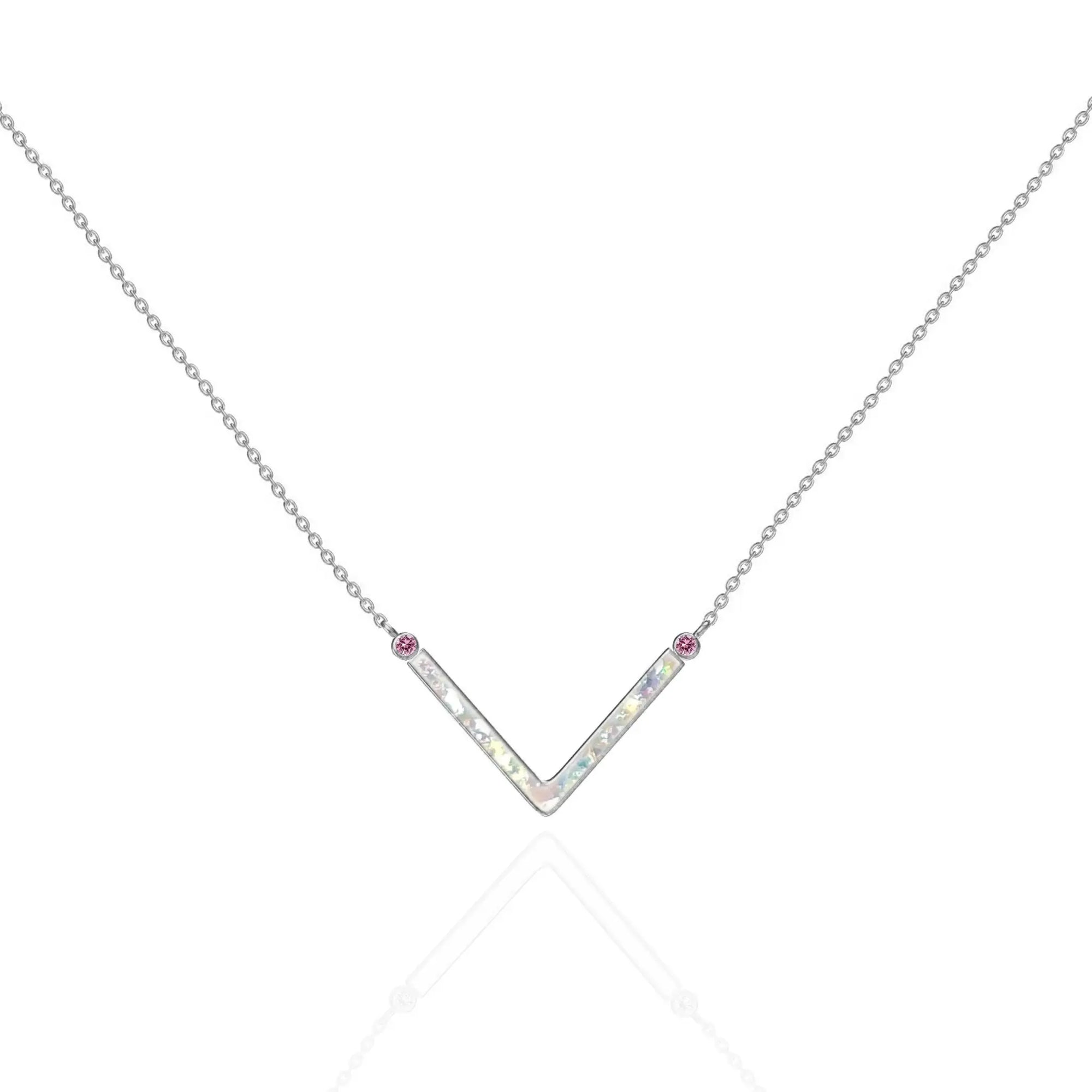 Love's Embrace: Birthstone Ashes Necklace