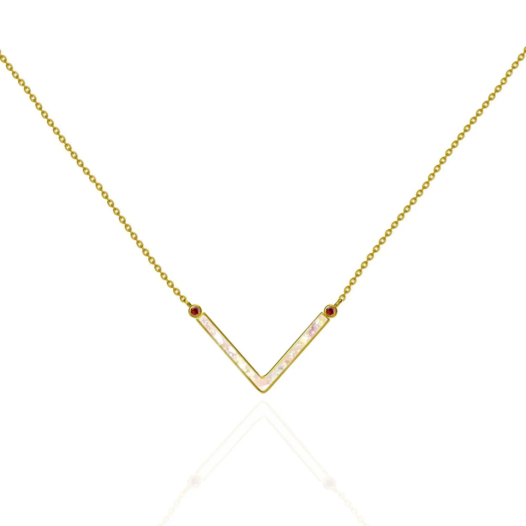 Love's Embrace: Birthstone Ashes Necklace