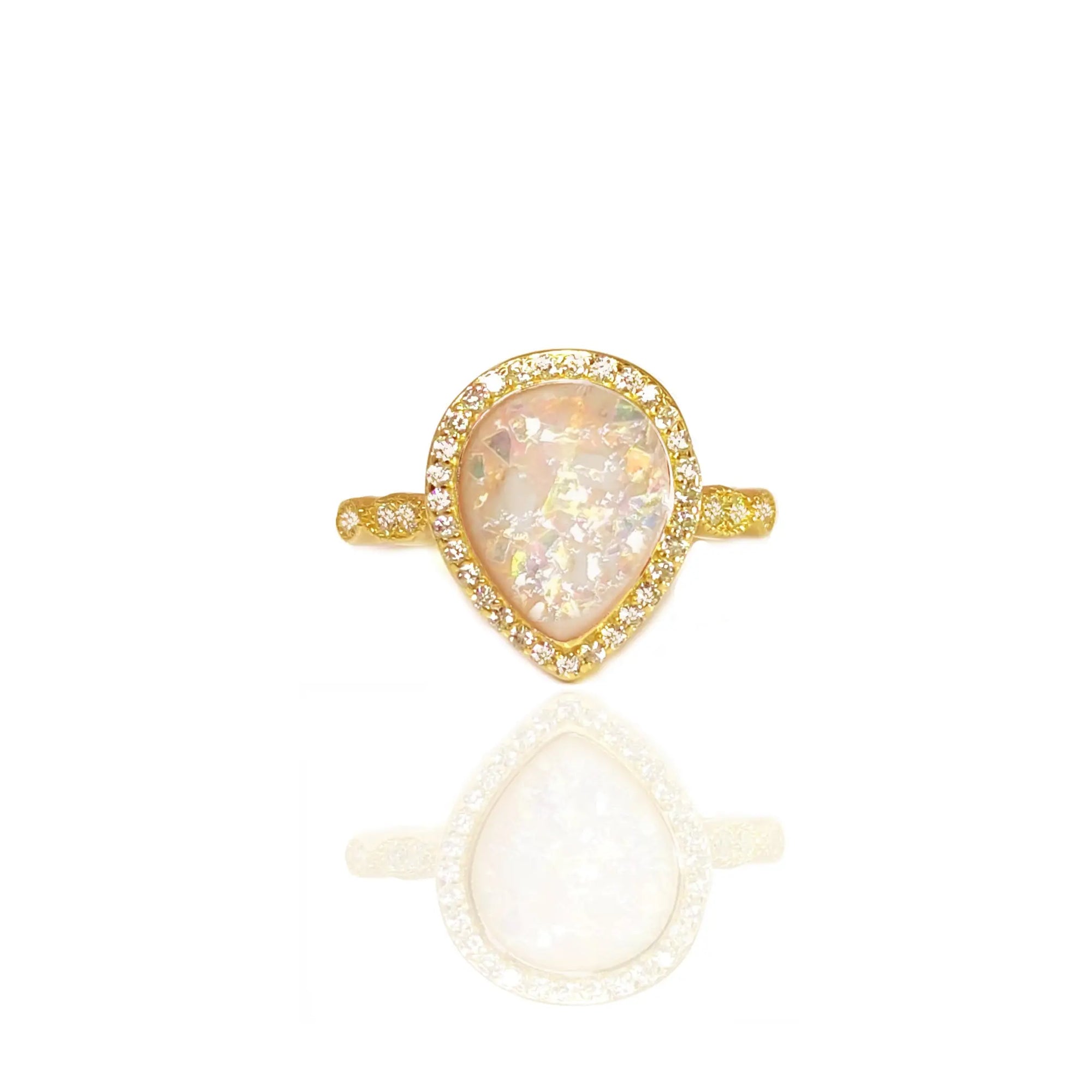 Handcrafted Lumina Essence Ashes Ring in Rose Gold