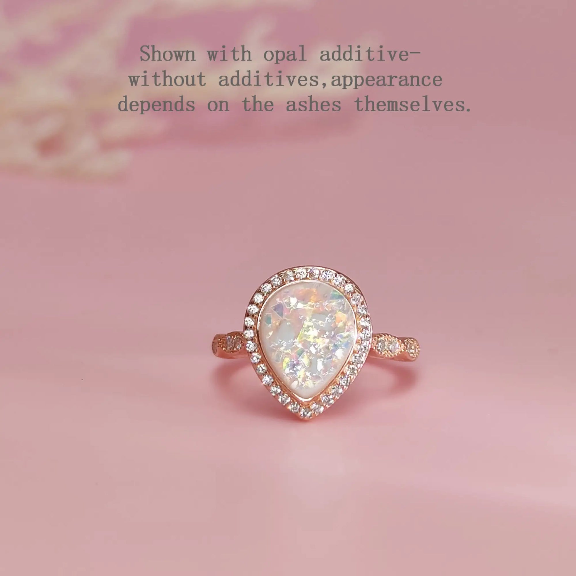 Handcrafted Lumina Essence Ashes Ring in Rose Gold