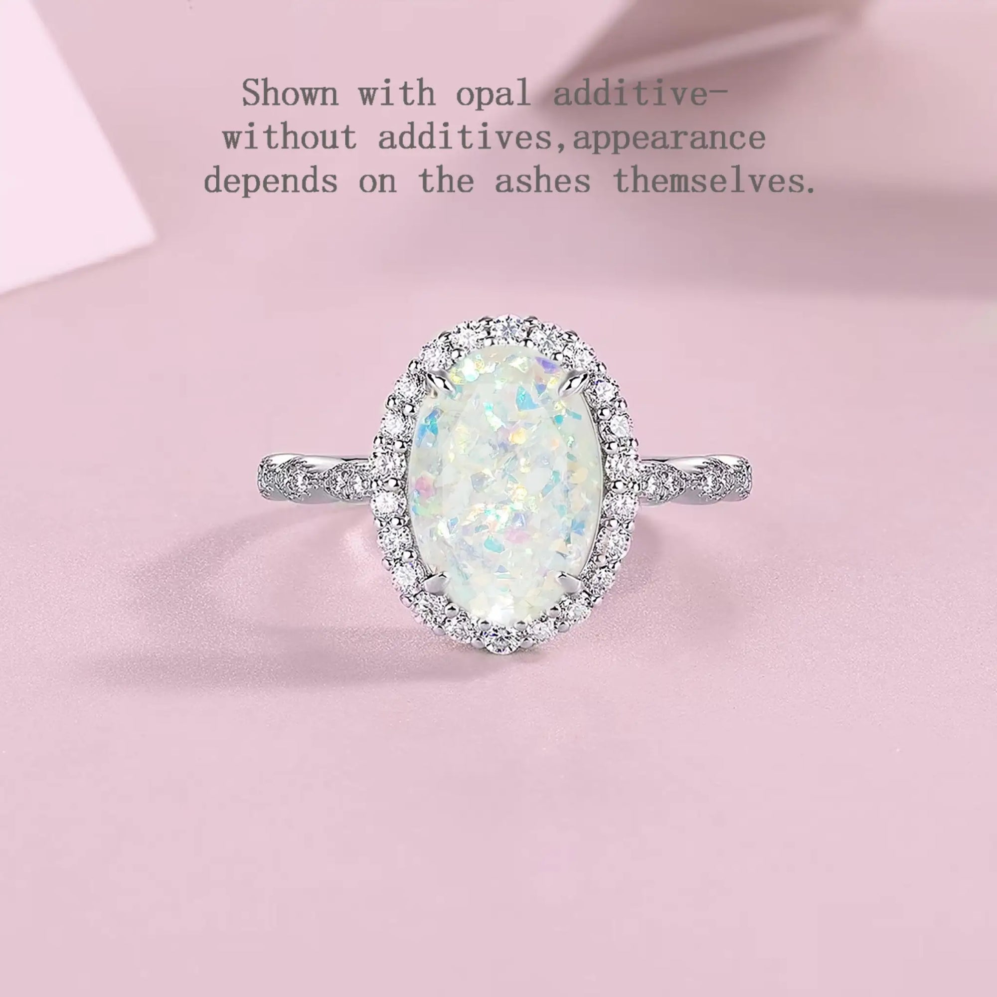 Luminous Aura: Elegant Memorial Ashes Ring