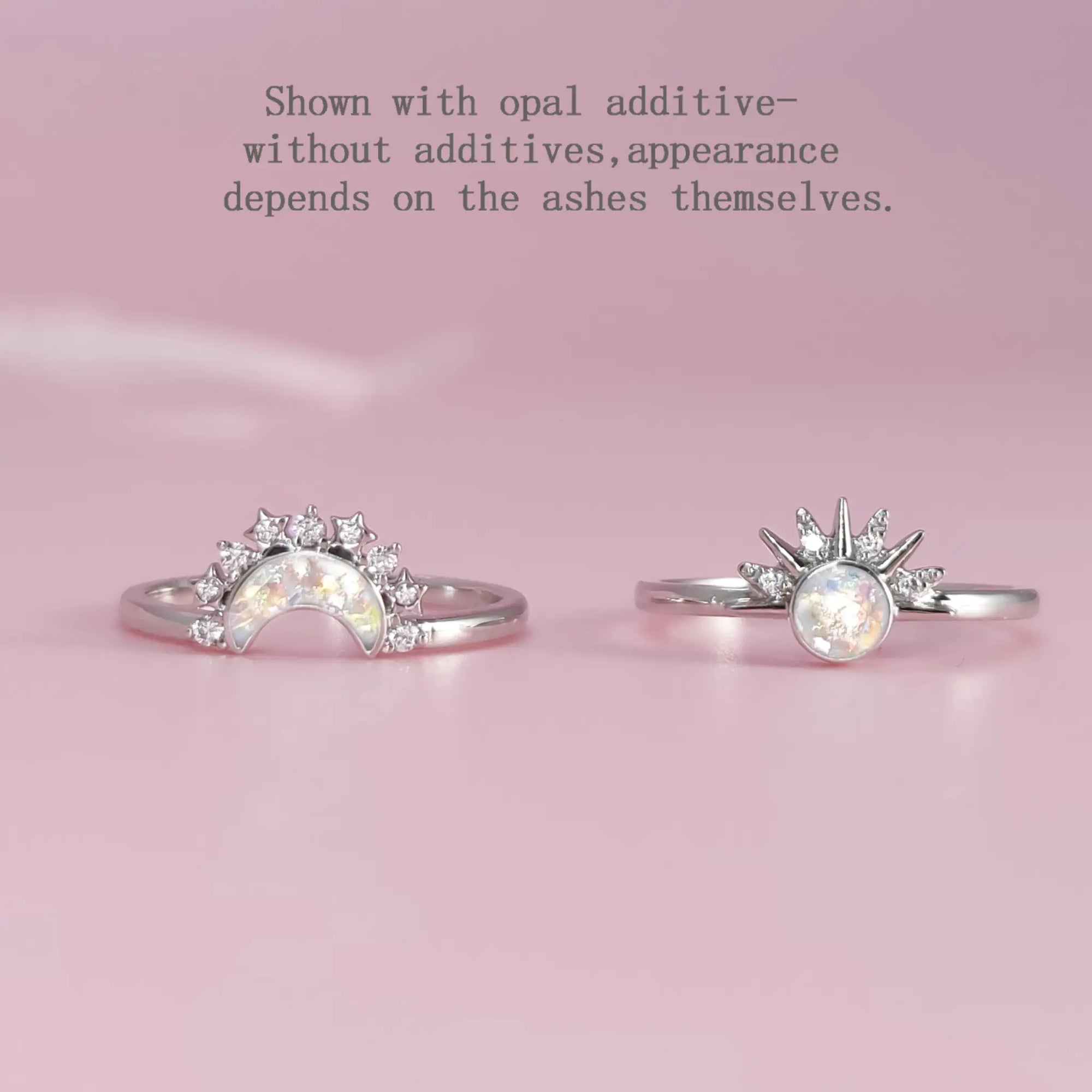 Lunar Radiance: Ashes Ring silver-gold-ashes-ring set拥日之月