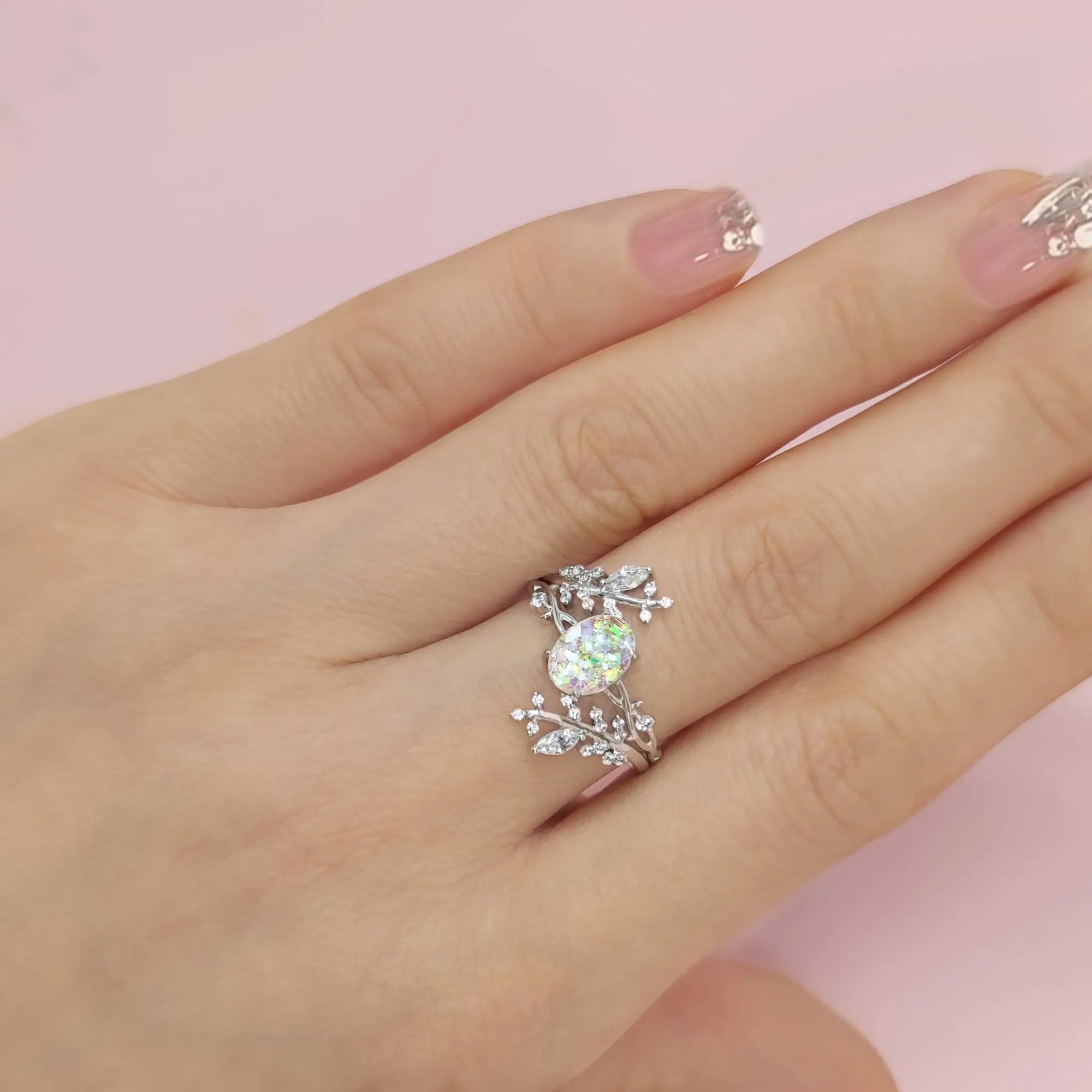 Moonlit Grove Ashes Ring: A Love Beyond Time