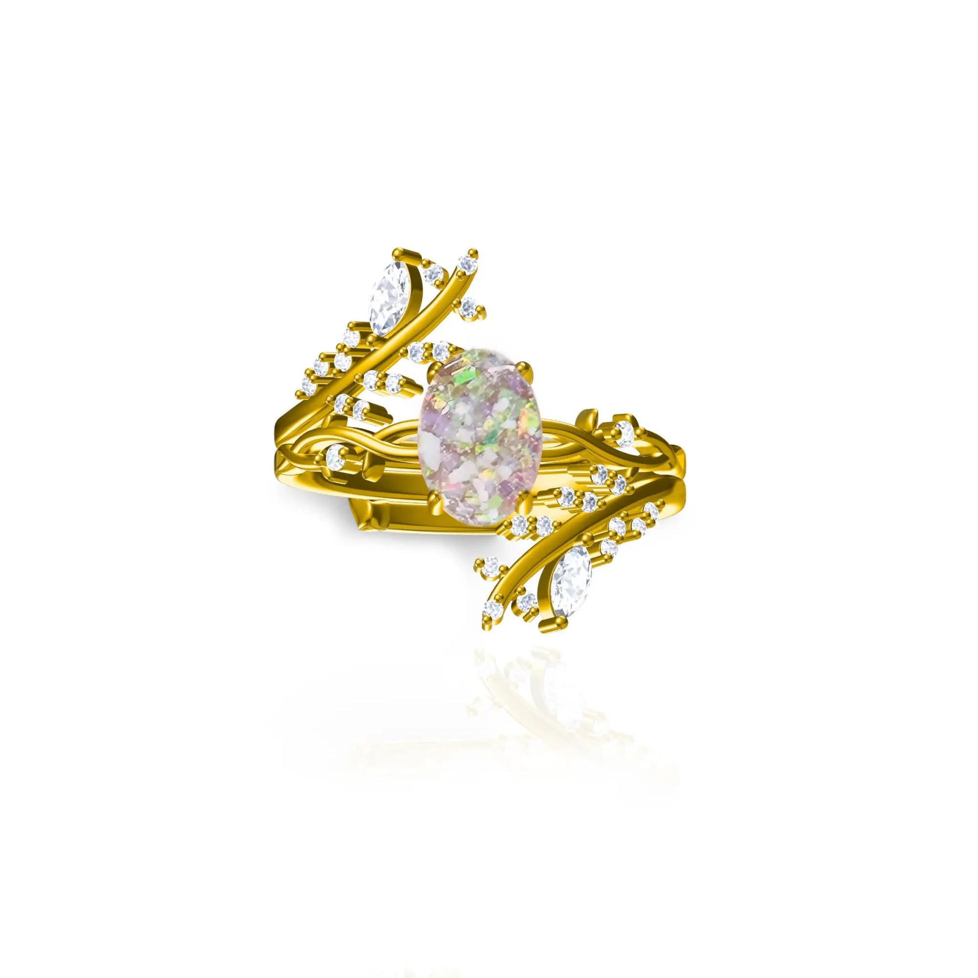 Moonlit Grove Ashes Ring: A Love Beyond Time