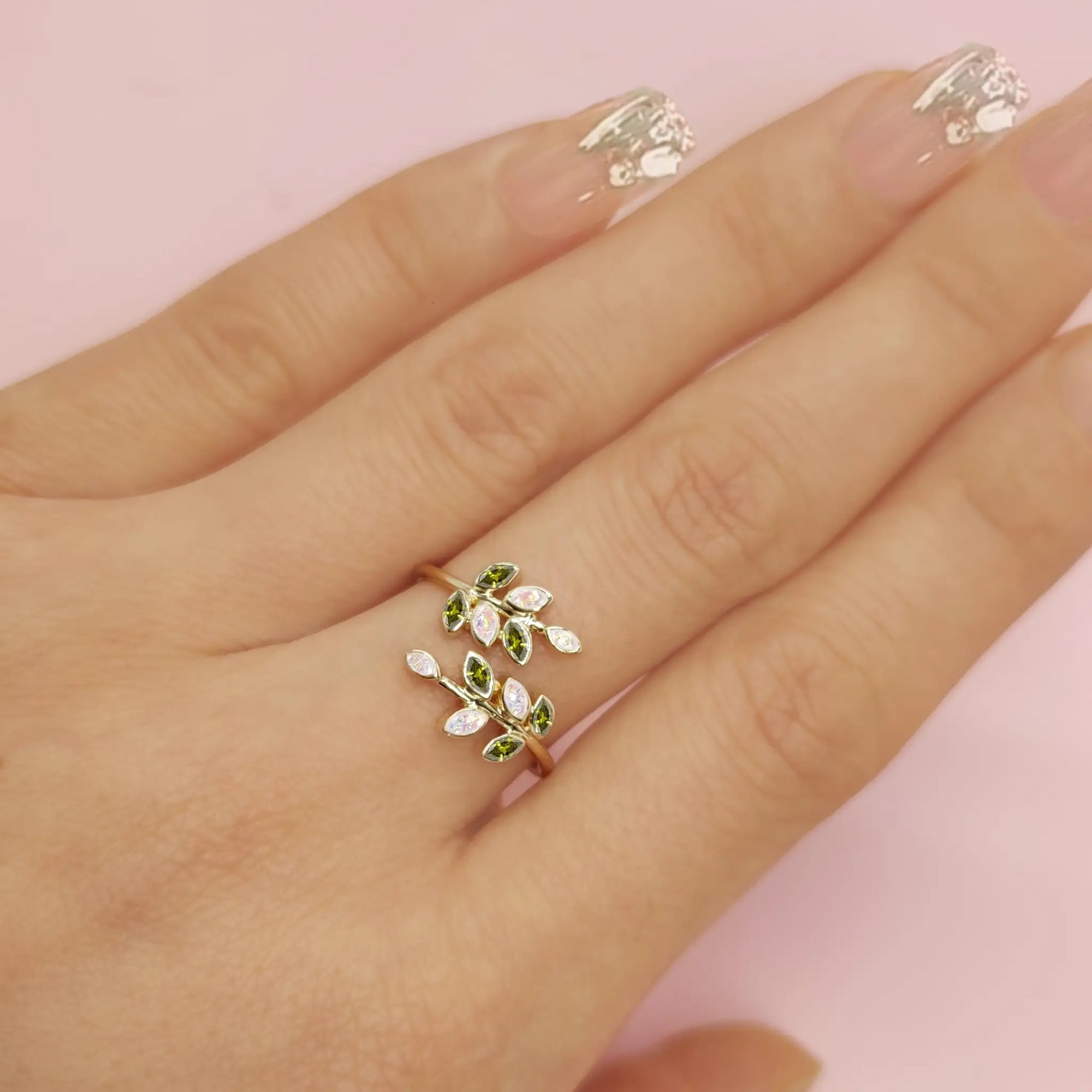 Nature&#39;s Embrace: Unique Birthstone Cremation Ring Gift