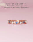 Handcrafted Gold Birthstone Ashes Stackable Ring