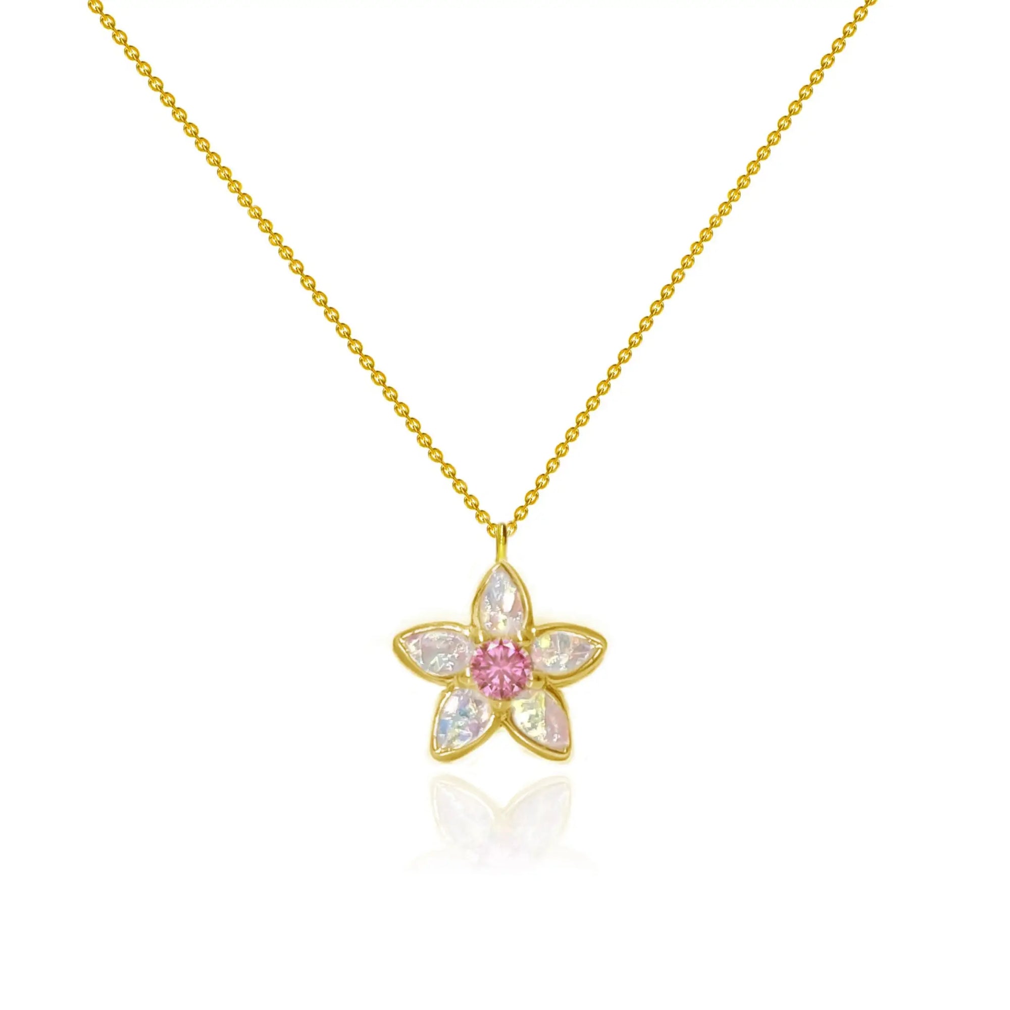 Handcrafted Ashes Necklace: Petal Blossom Design