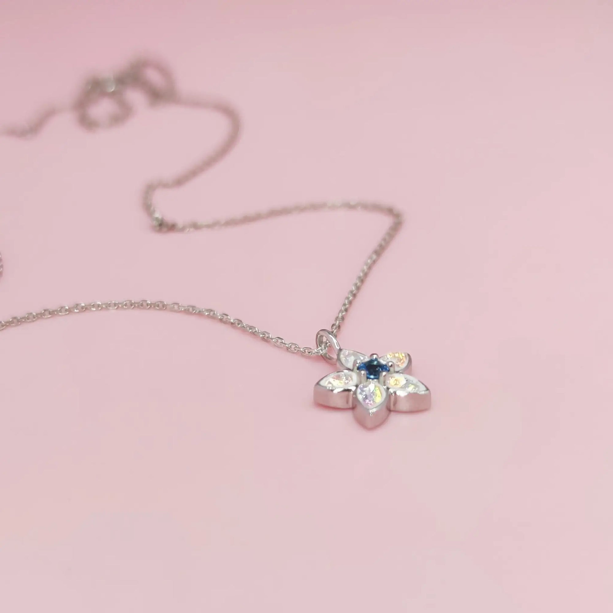 Handcrafted Ashes Necklace: Petal Blossom Design