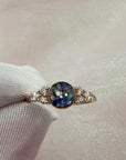 LactaGems: Ashes Solid Gold Round Ring