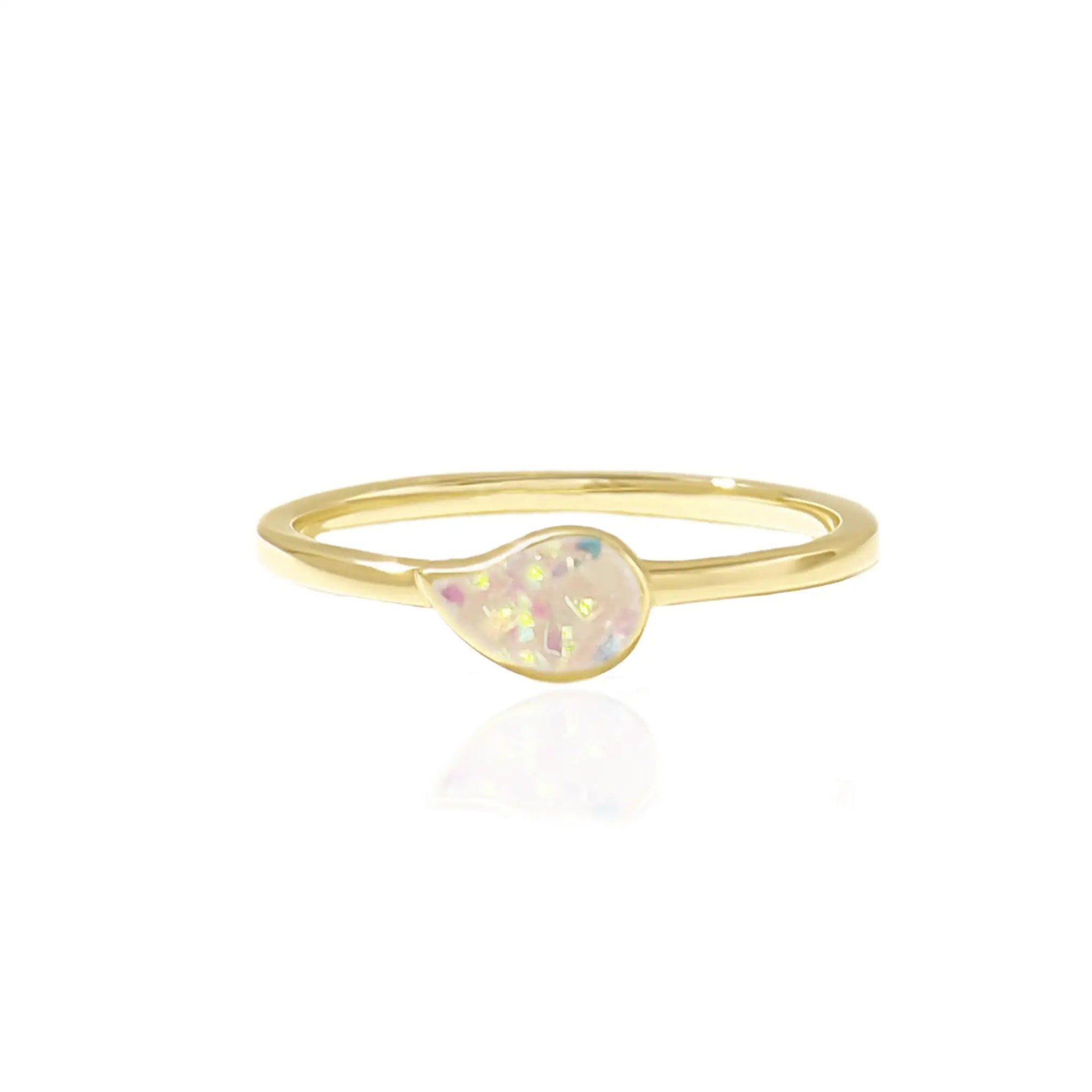 Pure Drop Ashes Ring: Love in Every Teardrop