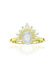 Handcrafted Radiant Crown Ashes Ring