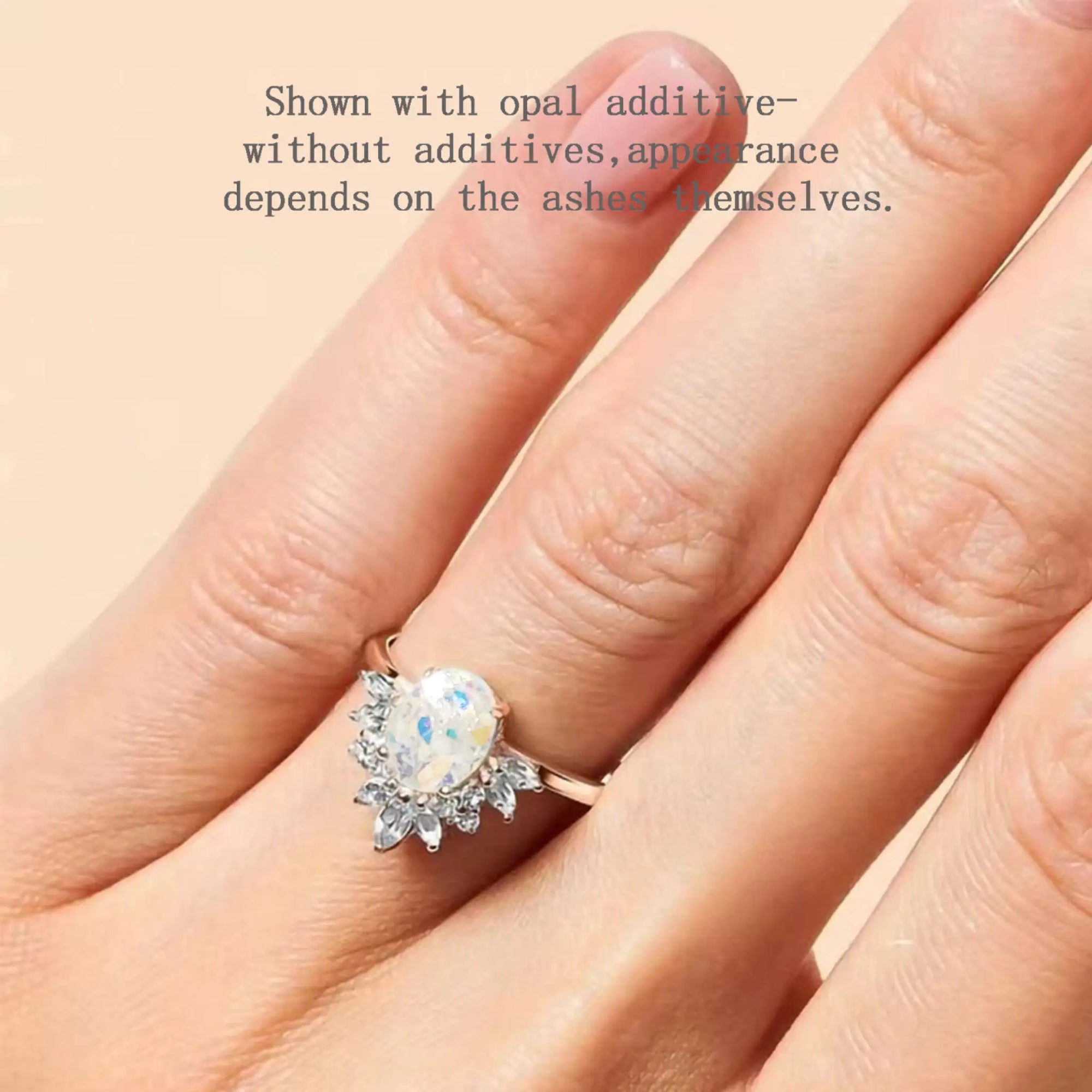 Handcrafted Radiant Crown Ashes Ring