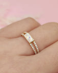 Radiant Bar Ashes Ring for Lasting Memories