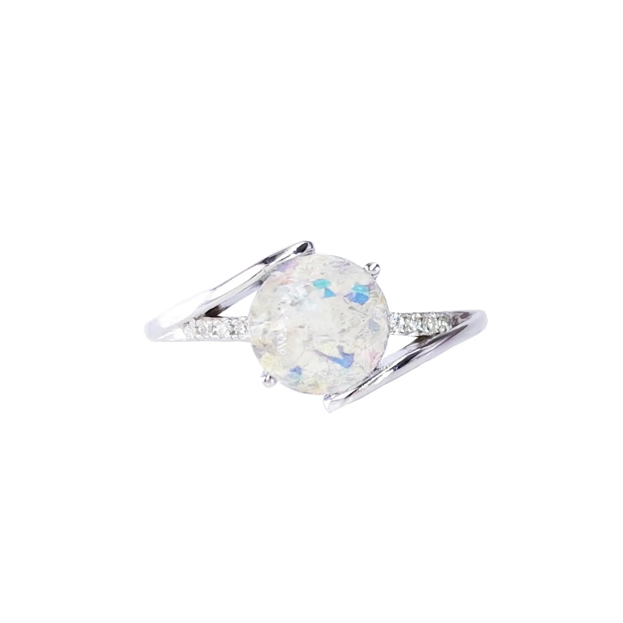 Personalized Swirl Ashes Ring for Lasting Memories