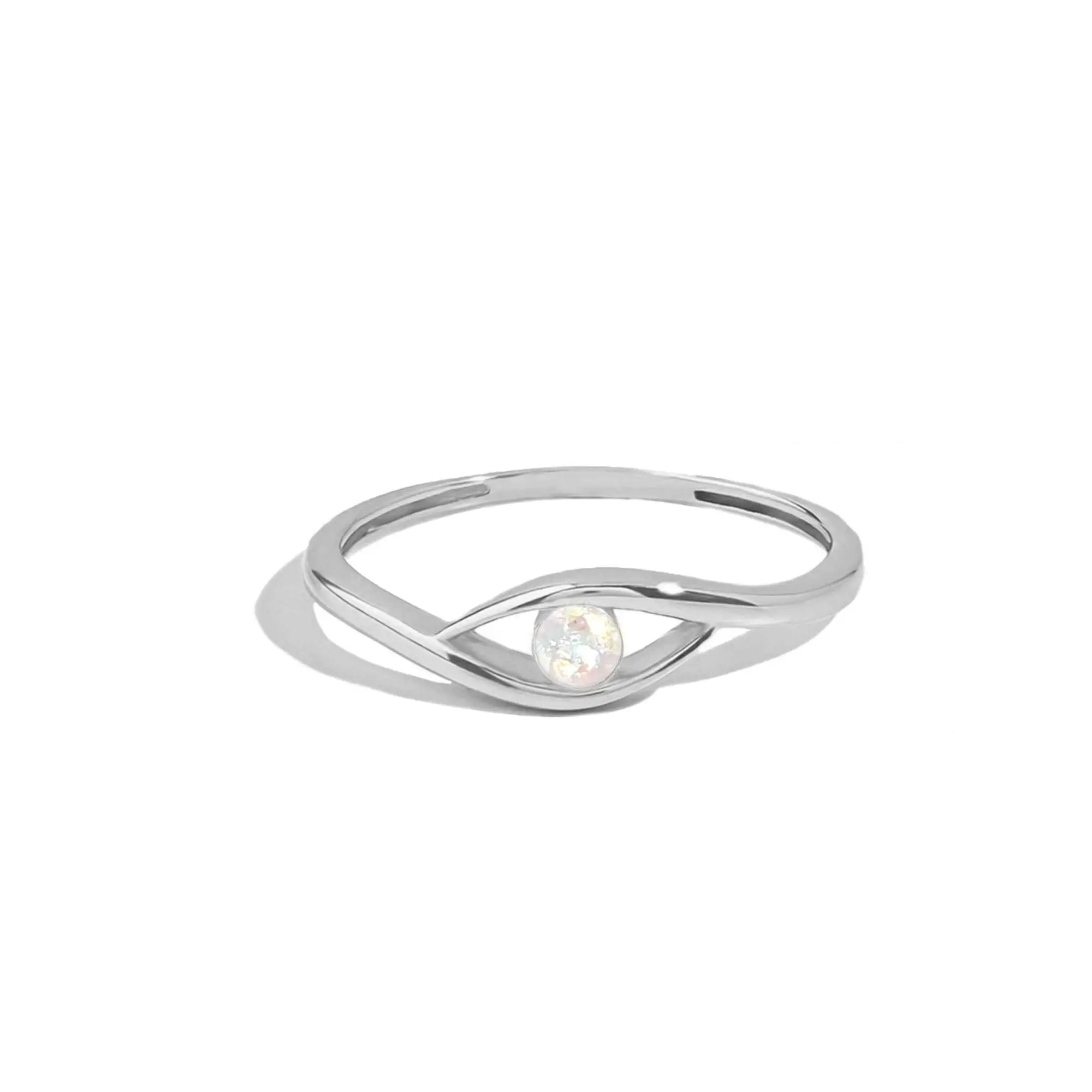 Personalized Ashes Ring: Serene Circle Tribute