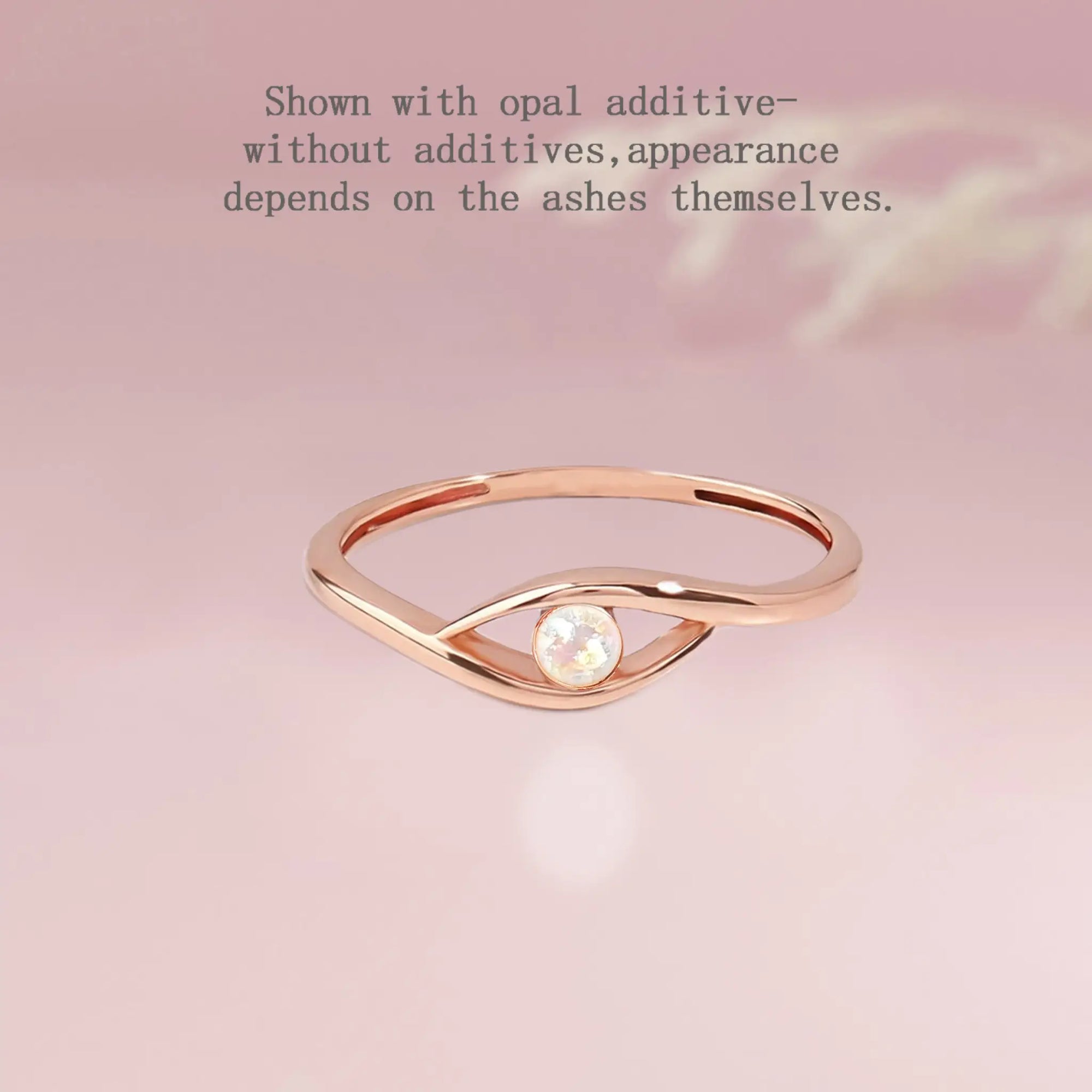 Personalized Ashes Ring: Serene Circle Tribute
